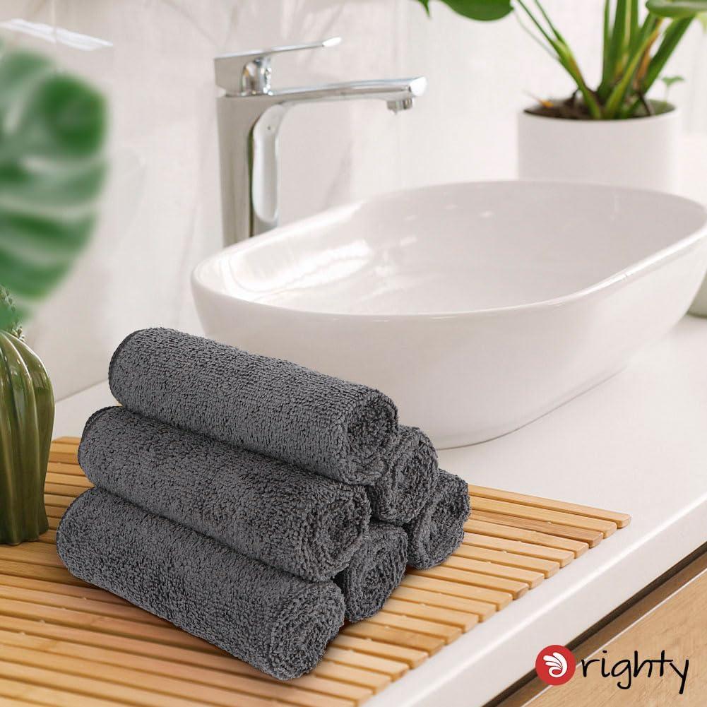 Toallas de Mano Grises Orighty 6-Pack Microfibra 40x71 cm