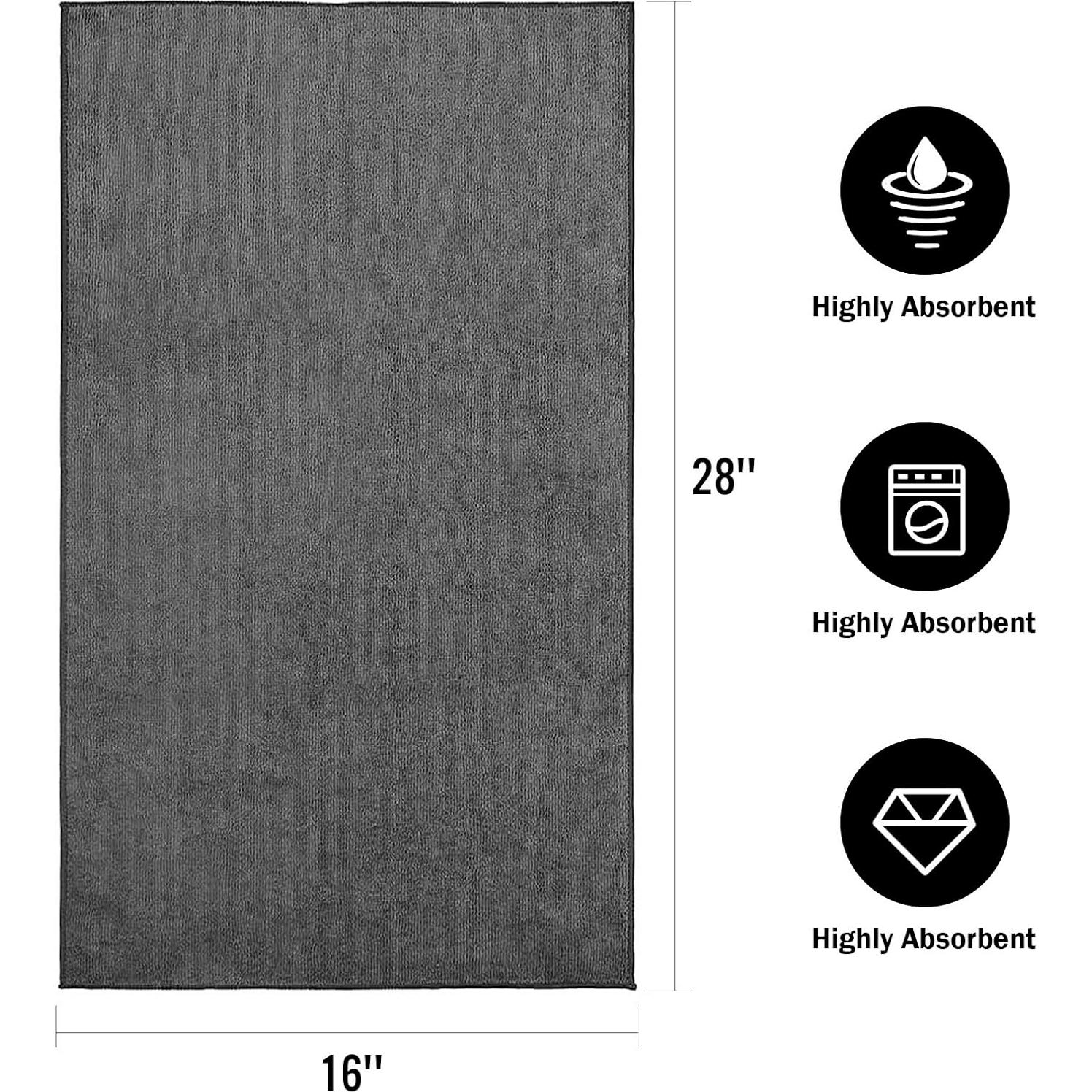 Toallas de Mano Grises Orighty 6-Pack Microfibra 40x71 cm
