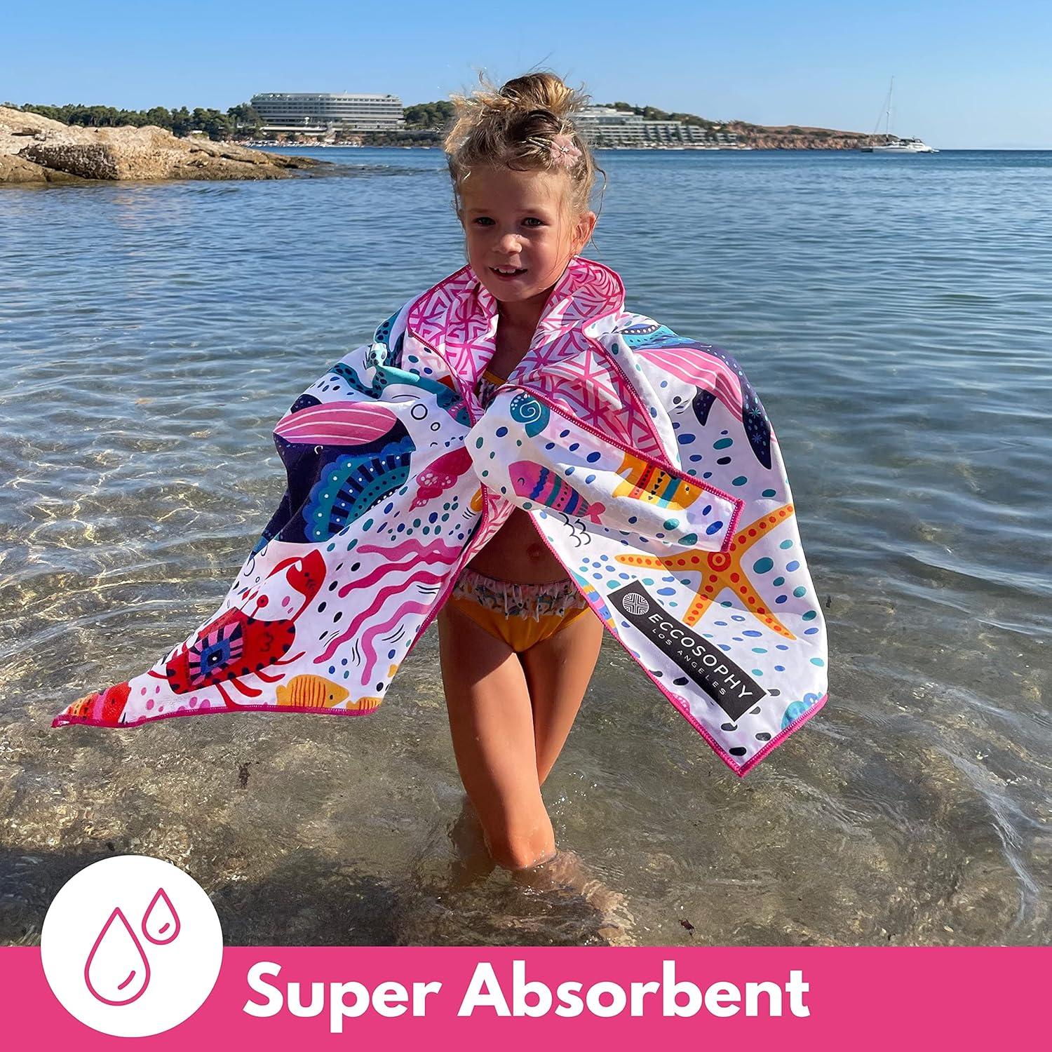 Toalla de Playa Microfibra ECCOSOPHY 152x76 cm Secado Rápido