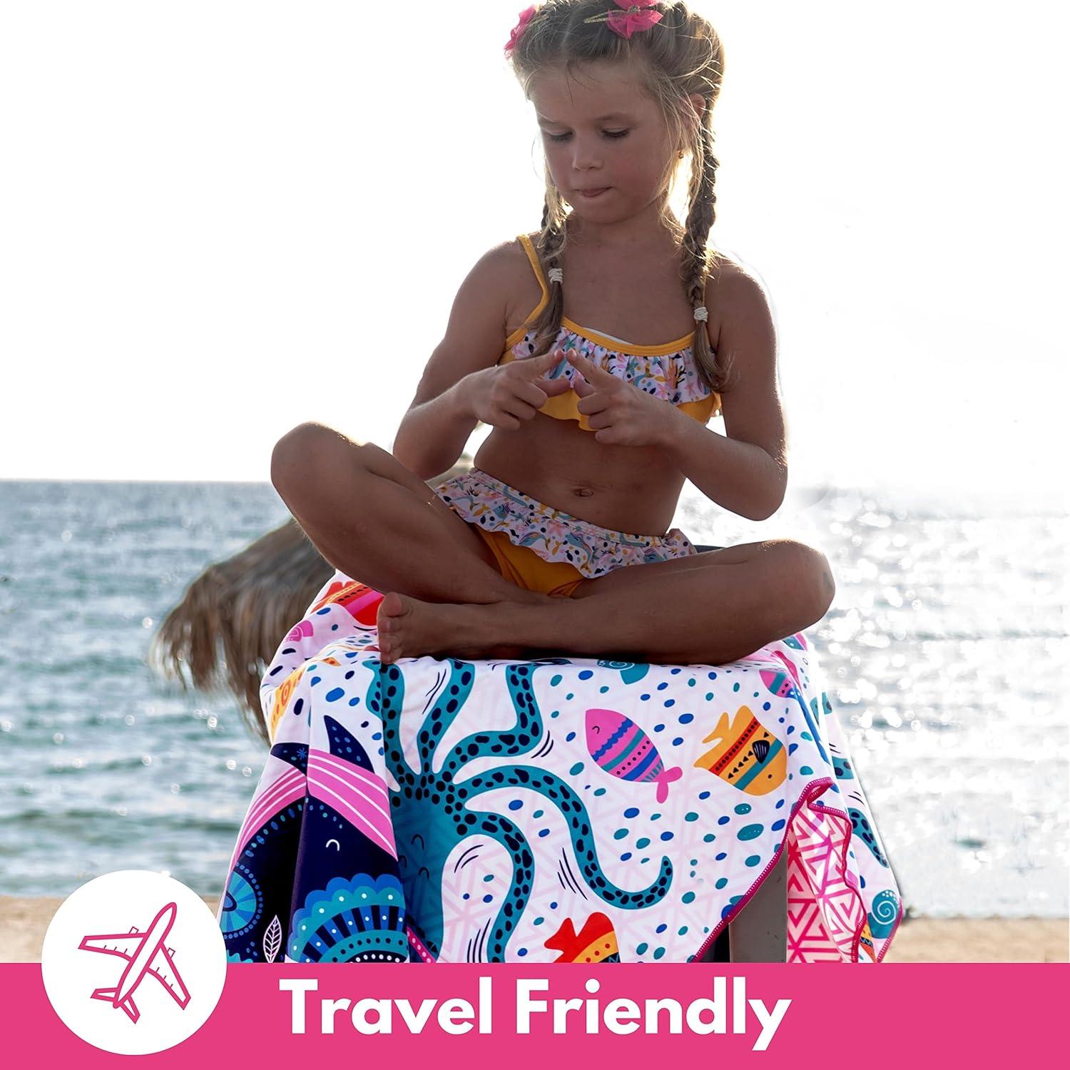 Toalla de Playa Microfibra ECCOSOPHY 152x76 cm Secado Rápido