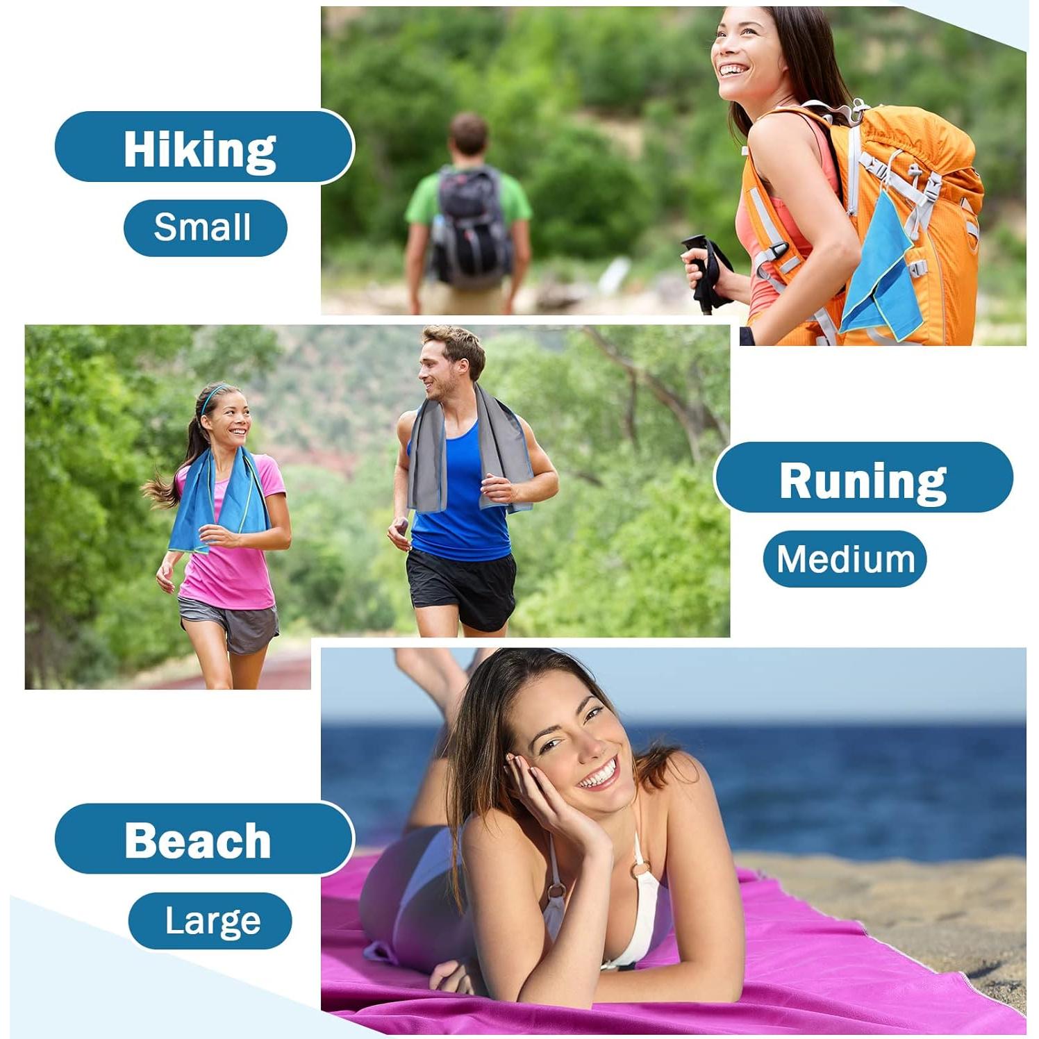 Toallas de Secado Rápido Xinnun 12 Piezas Microfibra Viaje