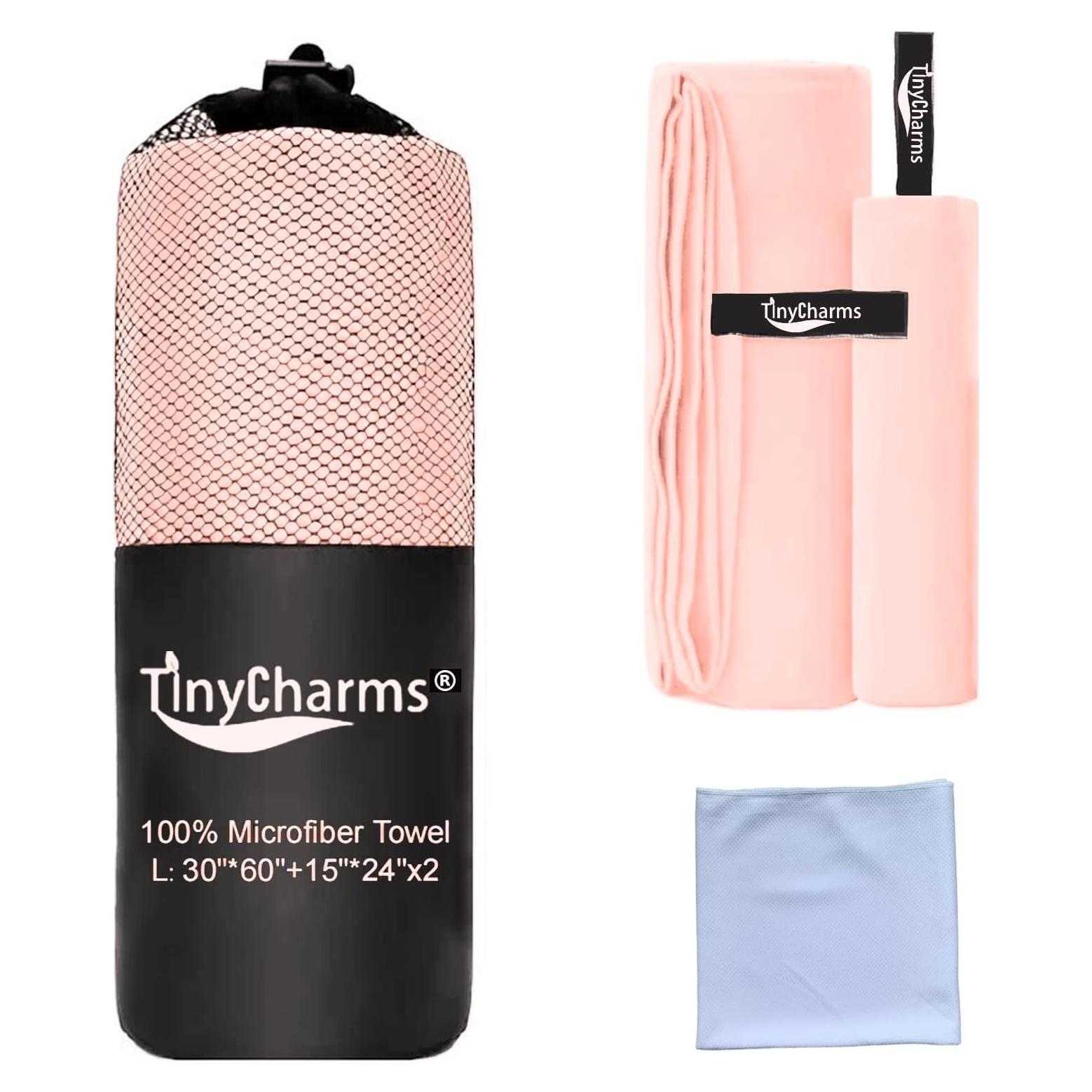 Paquete de 3 Toallas de Microfibra TinyCharms - Secado Rápido