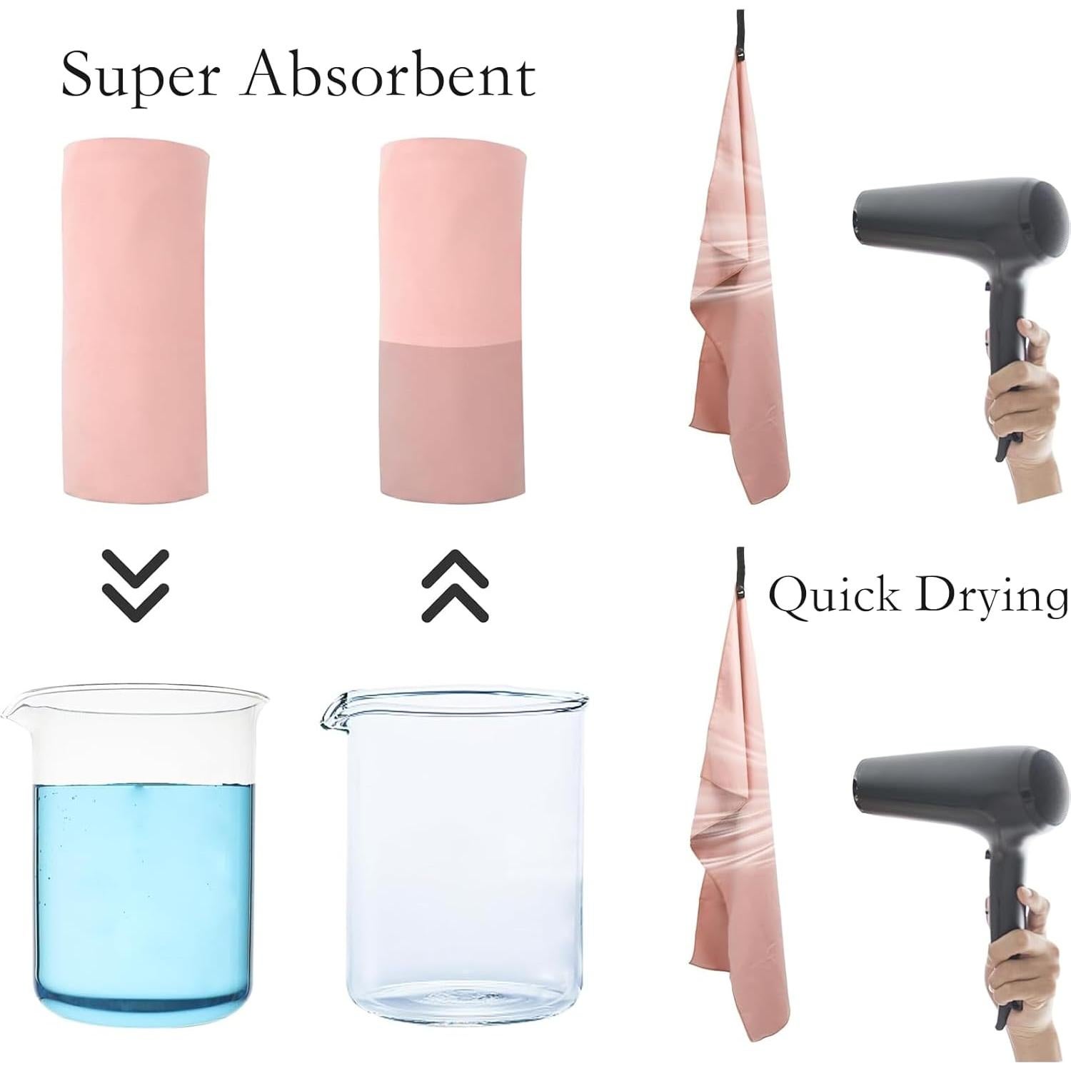 Paquete de 3 Toallas de Microfibra TinyCharms - Secado Rápido