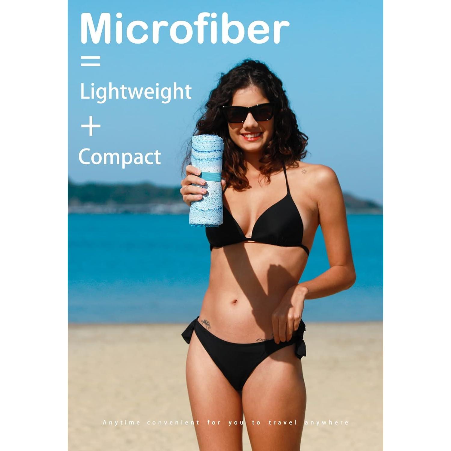 Toallas de Playa Microfibra Widdonen 2 Paquete 81x180 cm