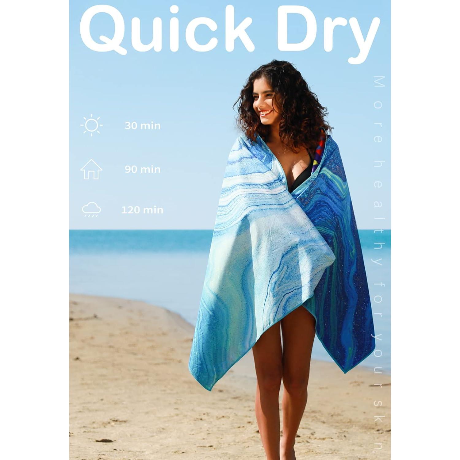 Toallas de Playa Microfibra Widdonen 2 Paquete 81x180 cm