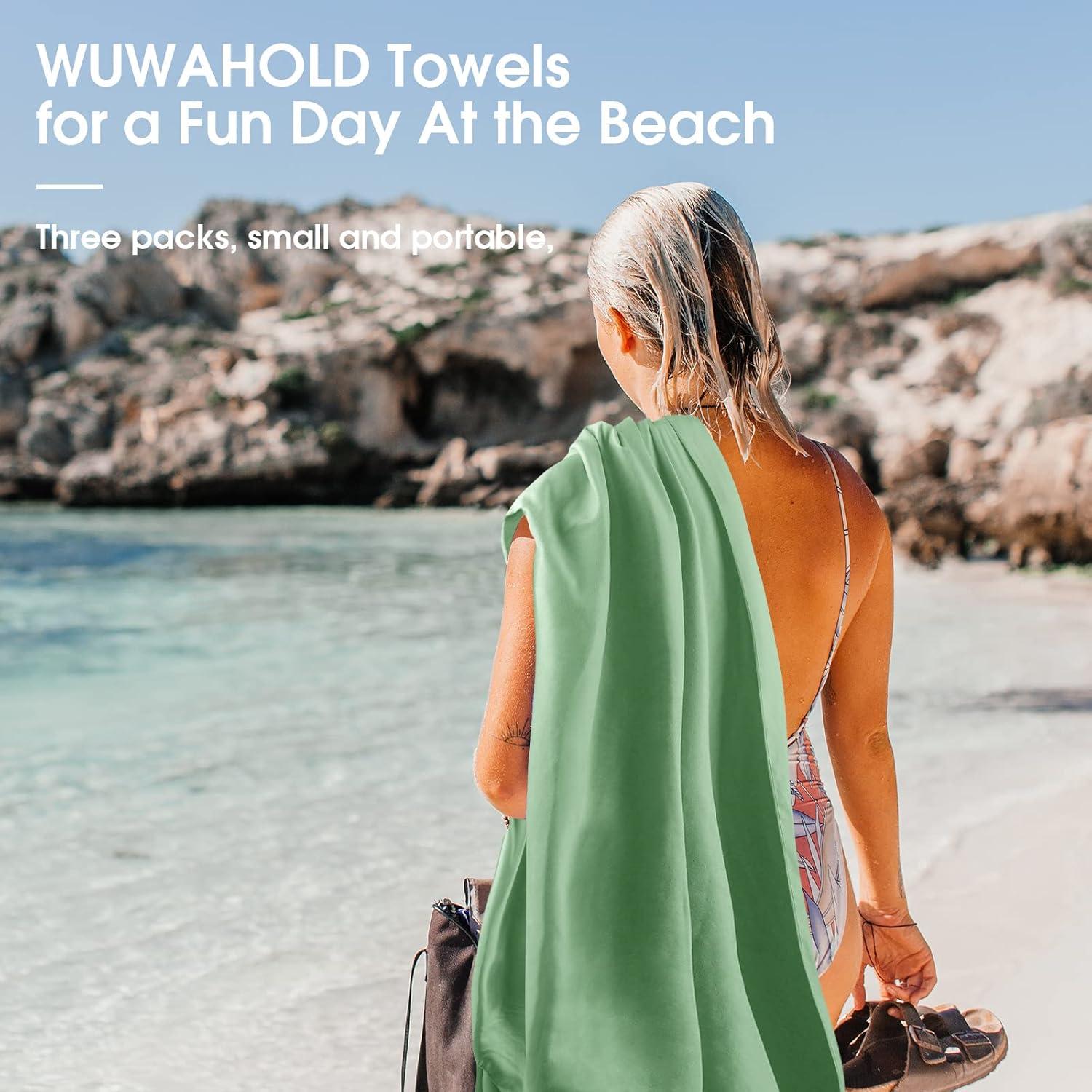 Juego de Toallas de Microfibra Wuwahold - 3 Piezas 60x122 cm