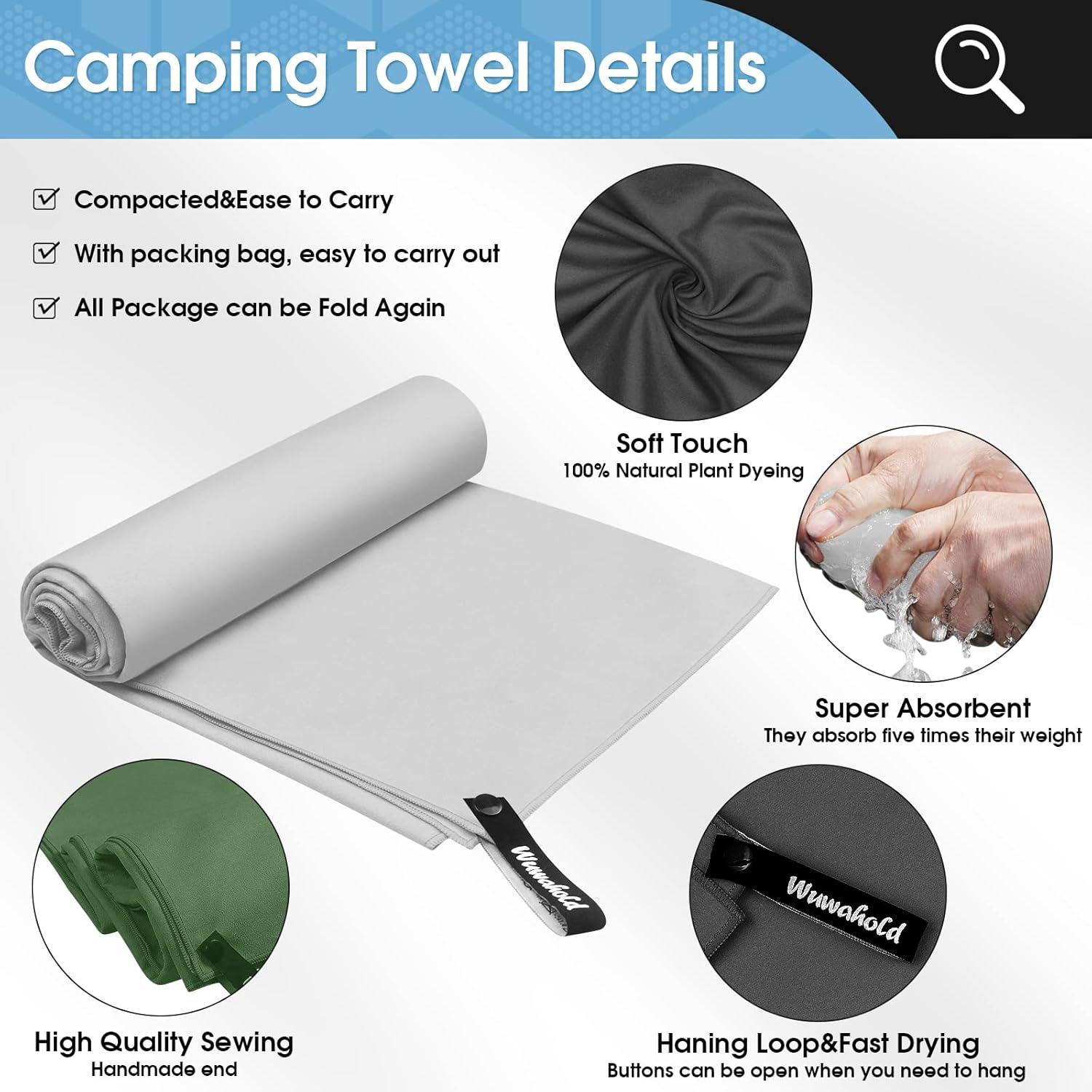 Juego de Toallas de Microfibra Wuwahold - 3 Piezas 60x122 cm