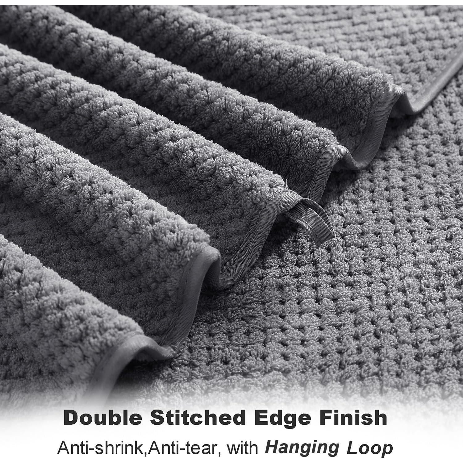 Juego de Toallas de Baño Extra Grande 89x178 cm Smuge - 4 Piezas Microfibra Alta Absorción