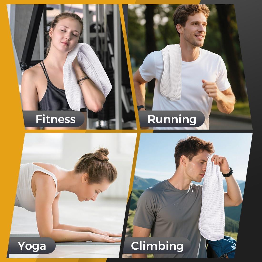 Toallas de Gimnasio HOMEXCEL 4 Piezas Microfibra 64x38 cm