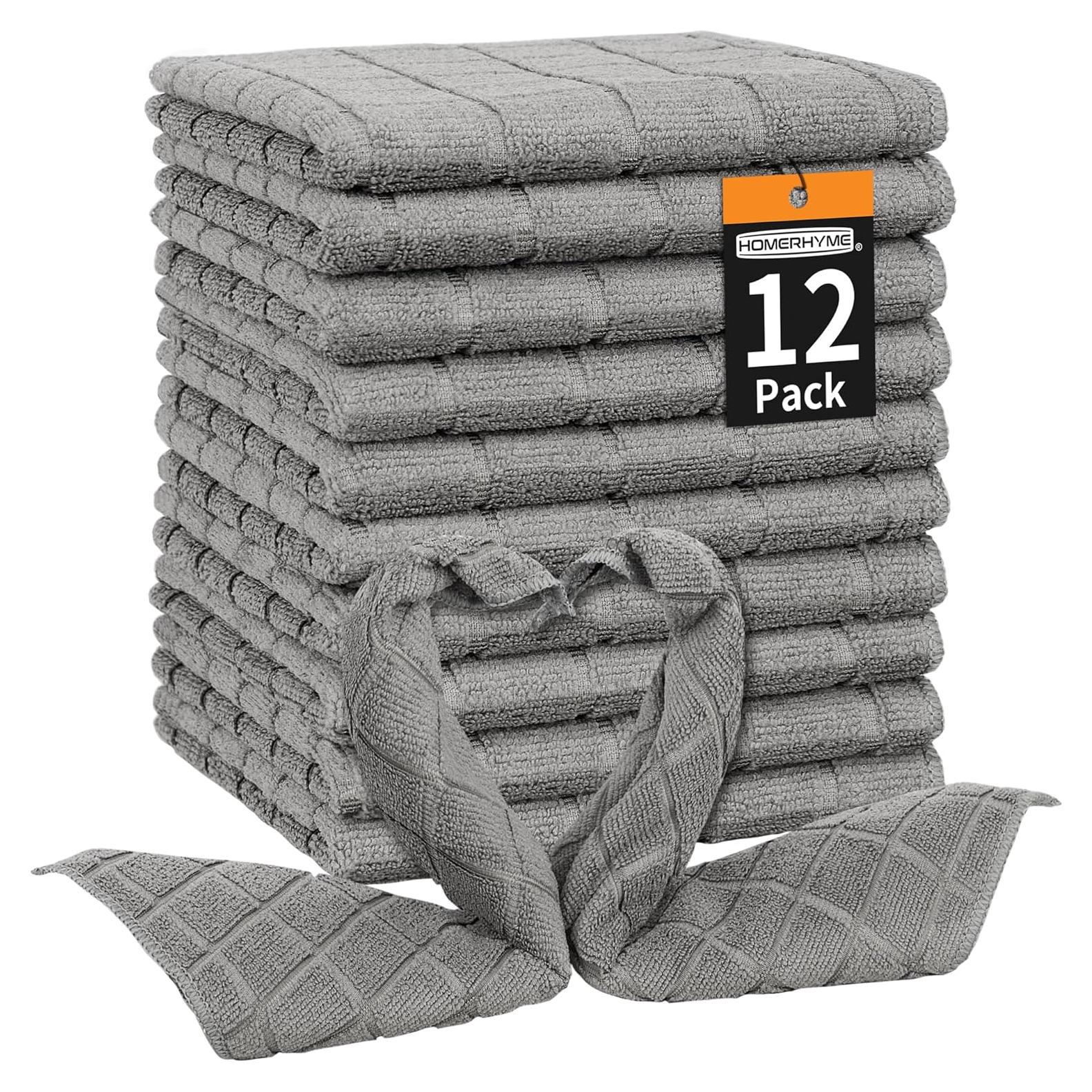 HOMERHYME Pañales de Microfibra 12 Unidades Gris Suaves