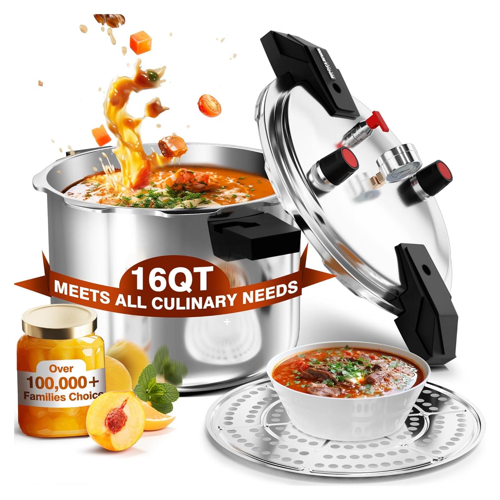 Olla a Presión Wantjoin 16 Cuartos Aluminio Plata WZ-DB16