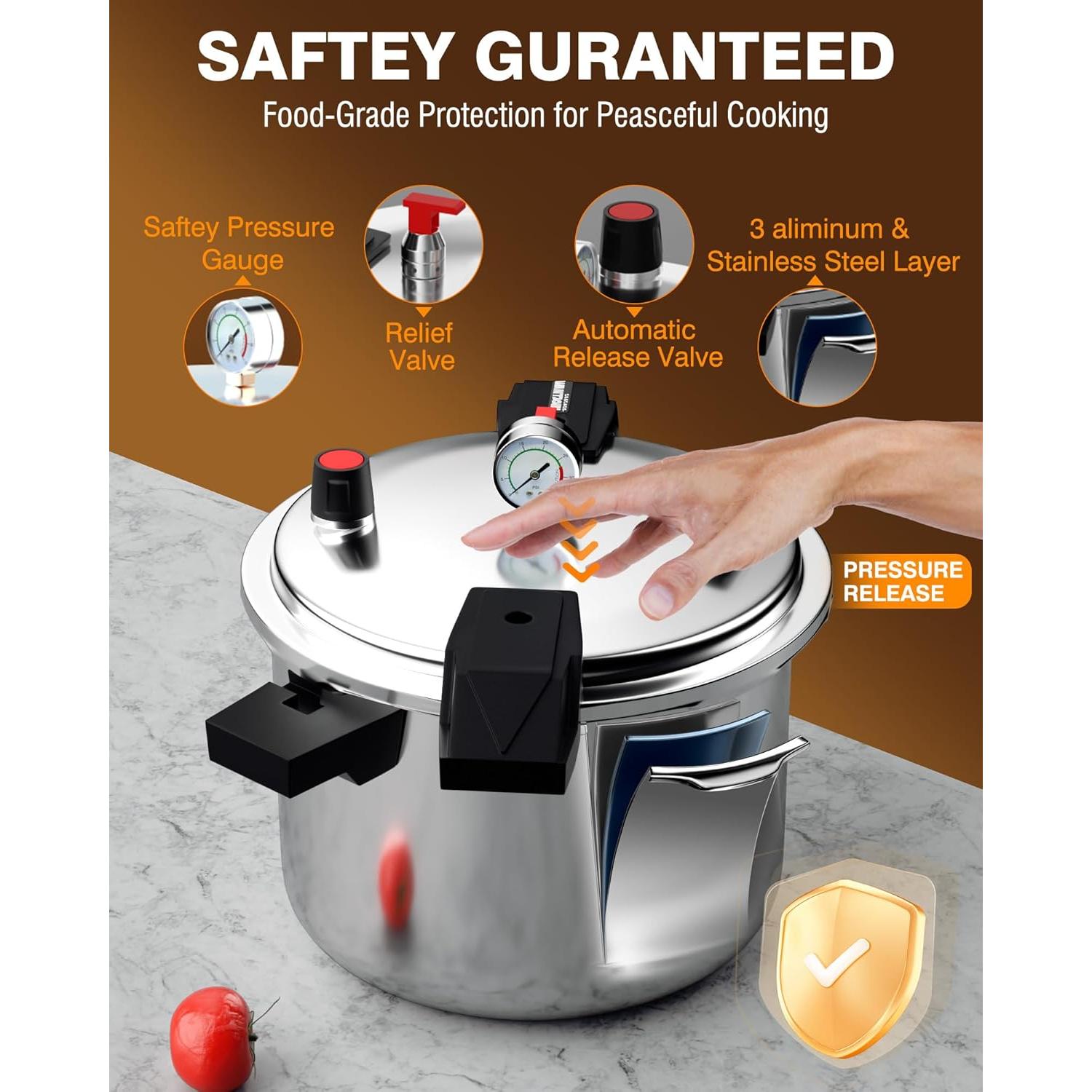 Olla a Presión Wantjoin 16 Cuartos Aluminio Plata WZ-DB16