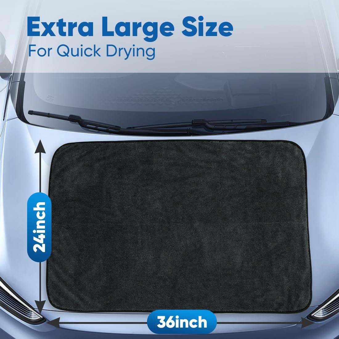 Toalla de Secado Microfibra HOMEXCEL 91x61cm 1200GSM Gris