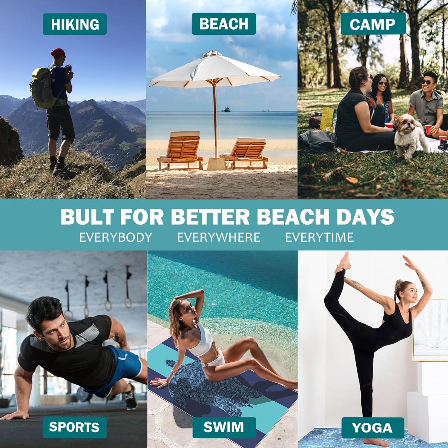 Toalla de Playa Microfibra Cabanana 178x102 cm Secado Rápido