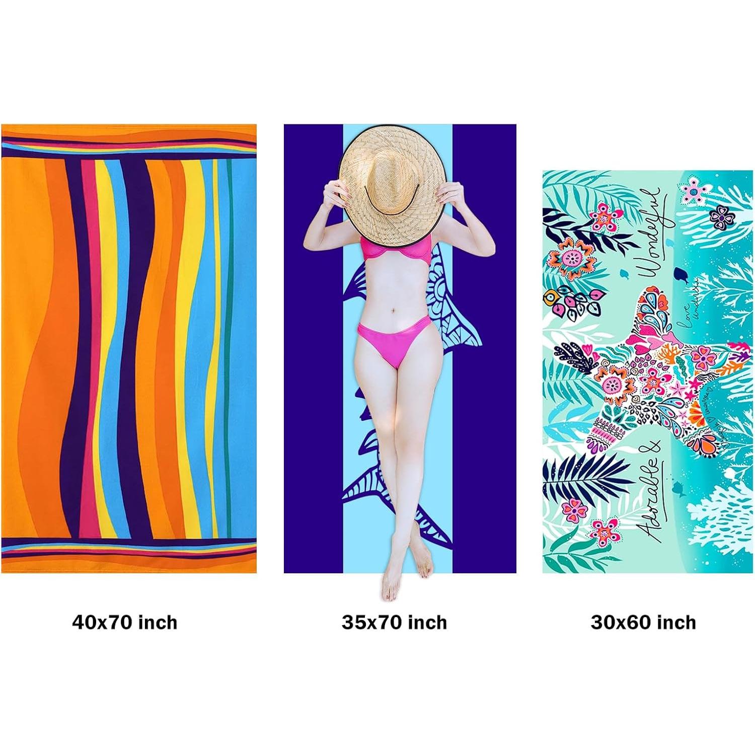 Toalla de Playa Microfibra Cabanana 178x102 cm Secado Rápido