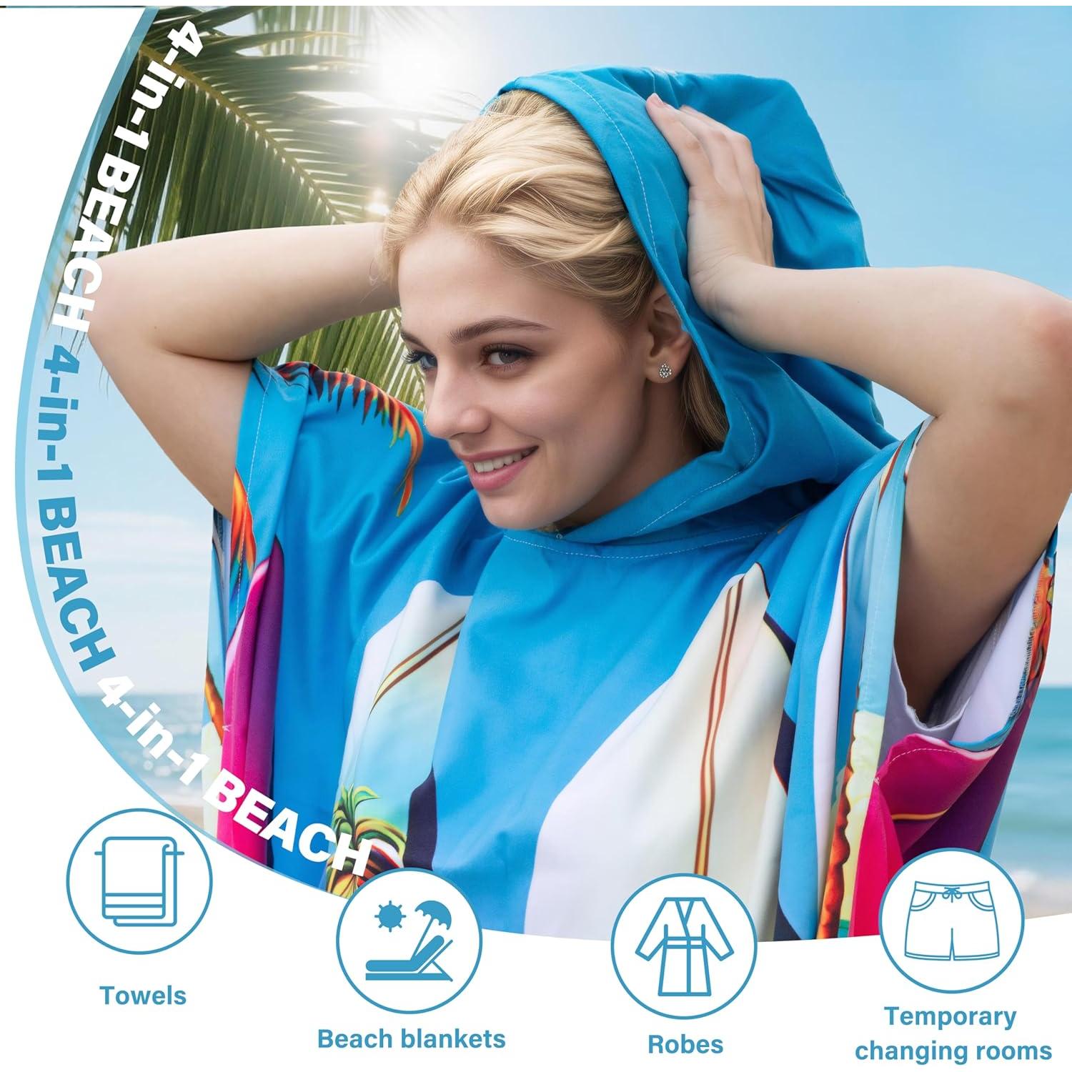 Poncho de Surf Catalonia Toalla de Cambio Microfibra 89x150cm