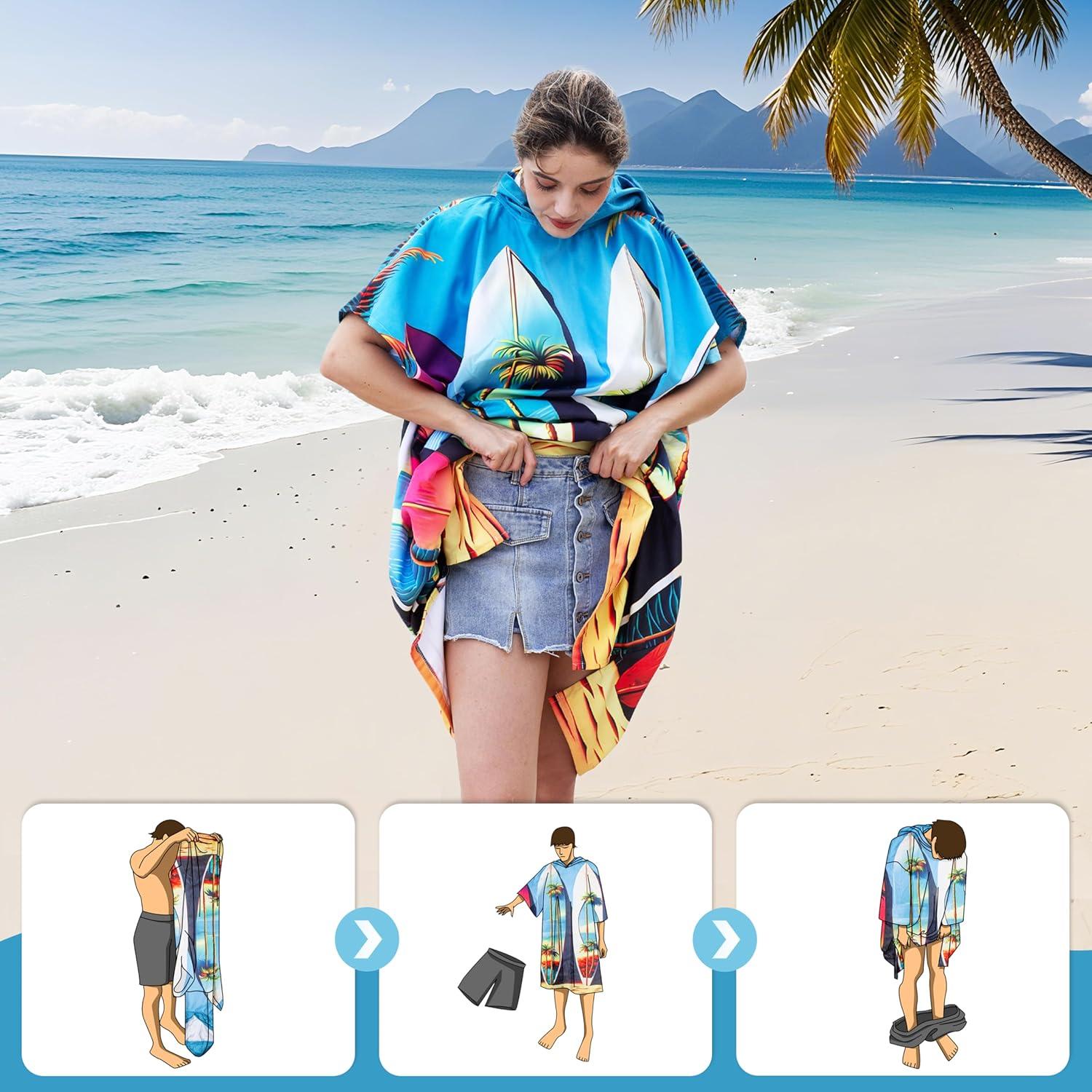 Poncho de Surf Catalonia Toalla de Cambio Microfibra 89x150cm