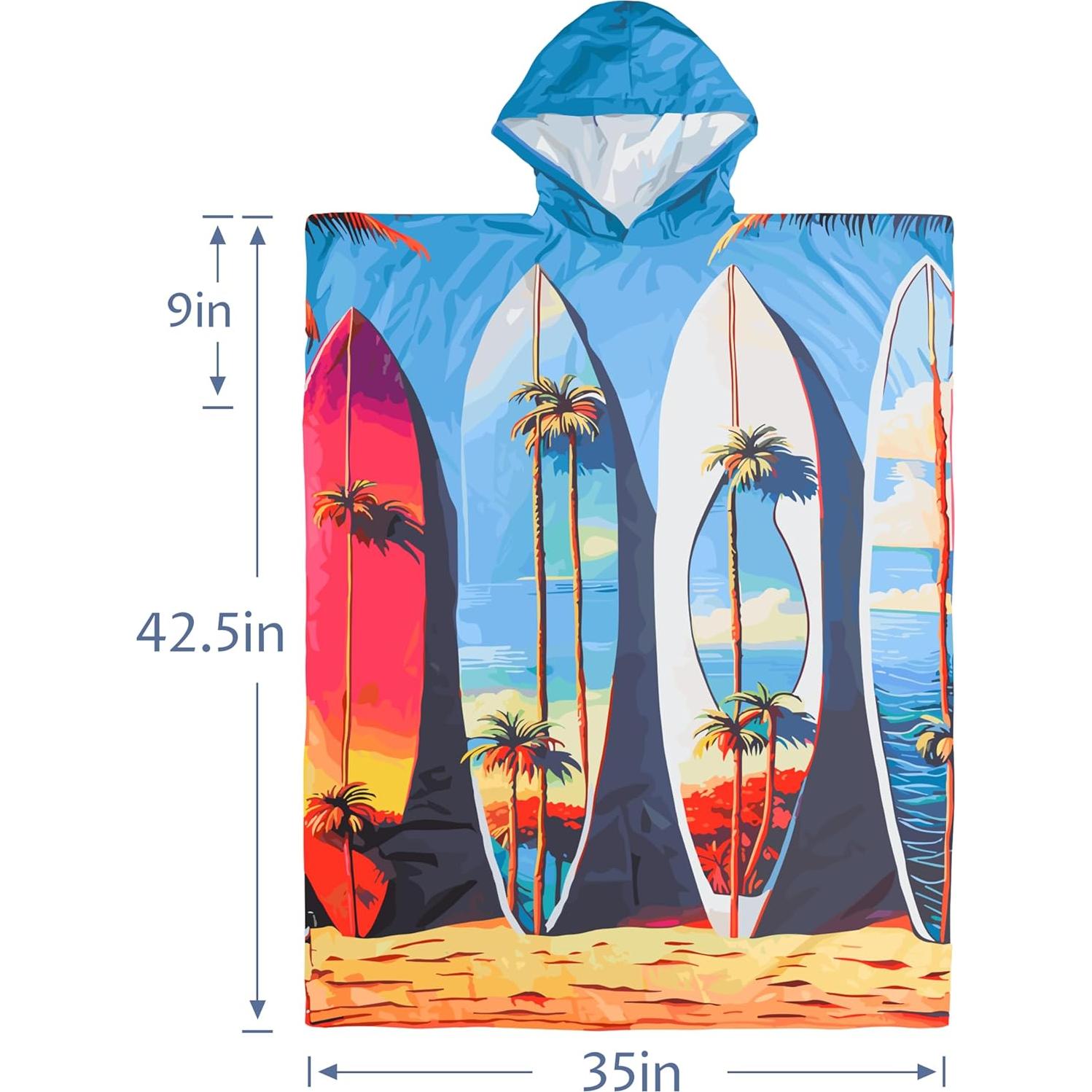 Poncho de Surf Catalonia Toalla de Cambio Microfibra 89x150cm