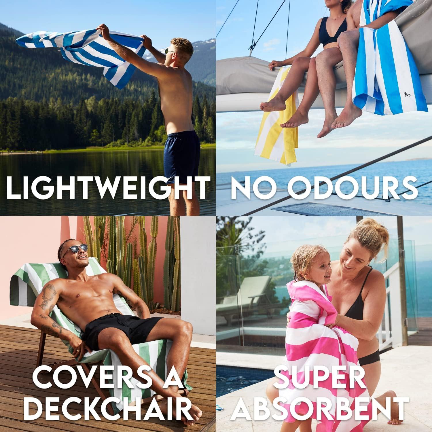 Toalla de Playa Dock & Bay Grande 160x90cm Microfibra Libre de Arena