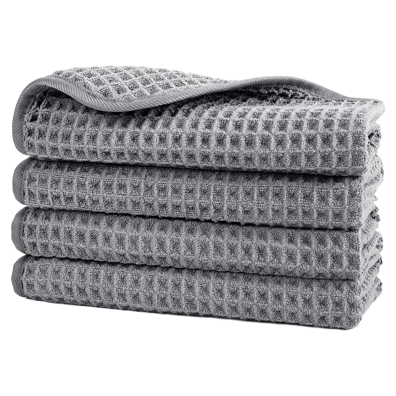 Toallas de Microfibra POLYTE Waffle 33x33 cm, Paquete de 4