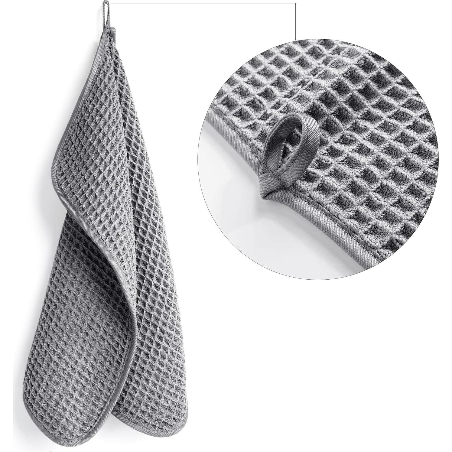 Toallas de Microfibra POLYTE Waffle 33x33 cm, Paquete de 4