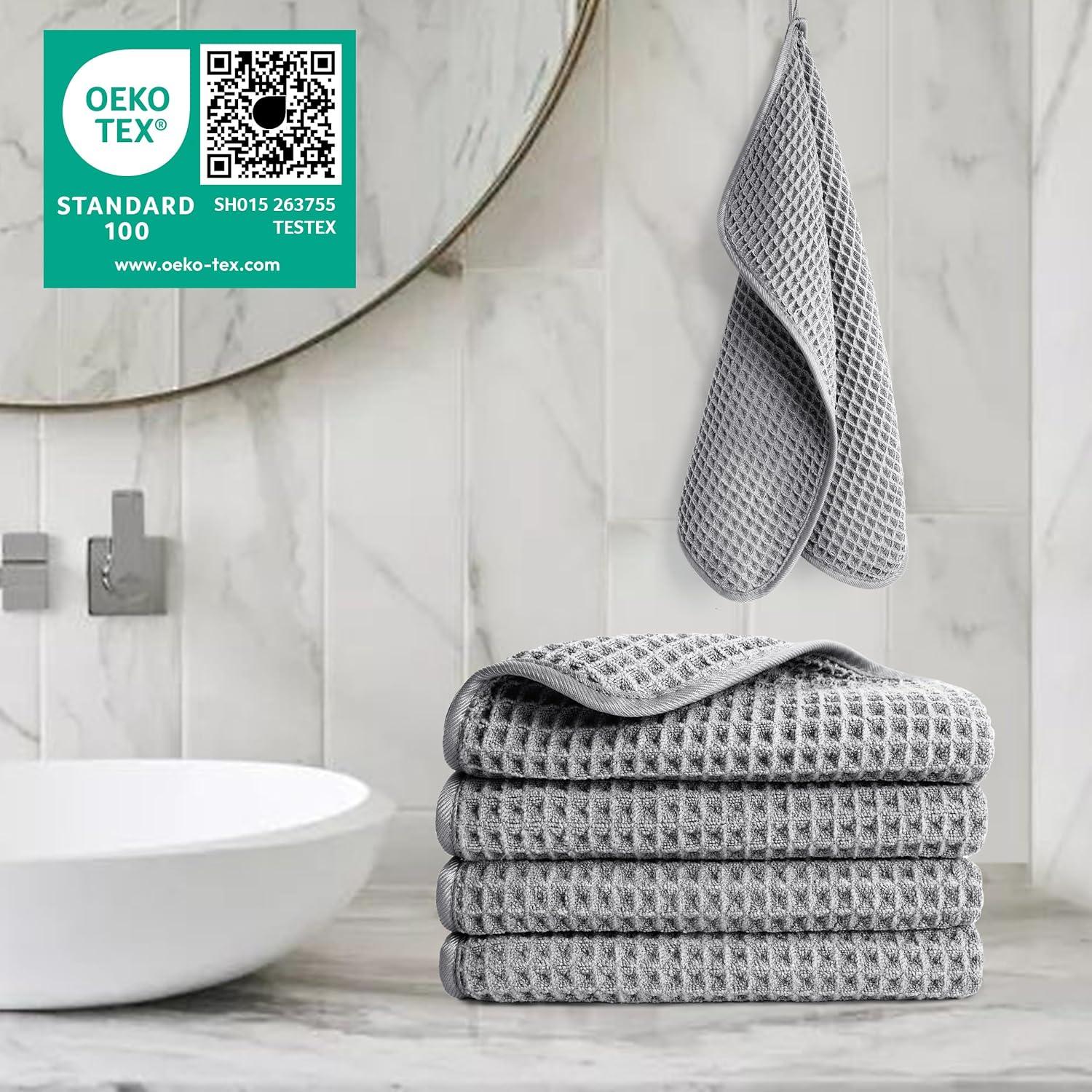 Toallas de Microfibra POLYTE Waffle 33x33 cm, Paquete de 4