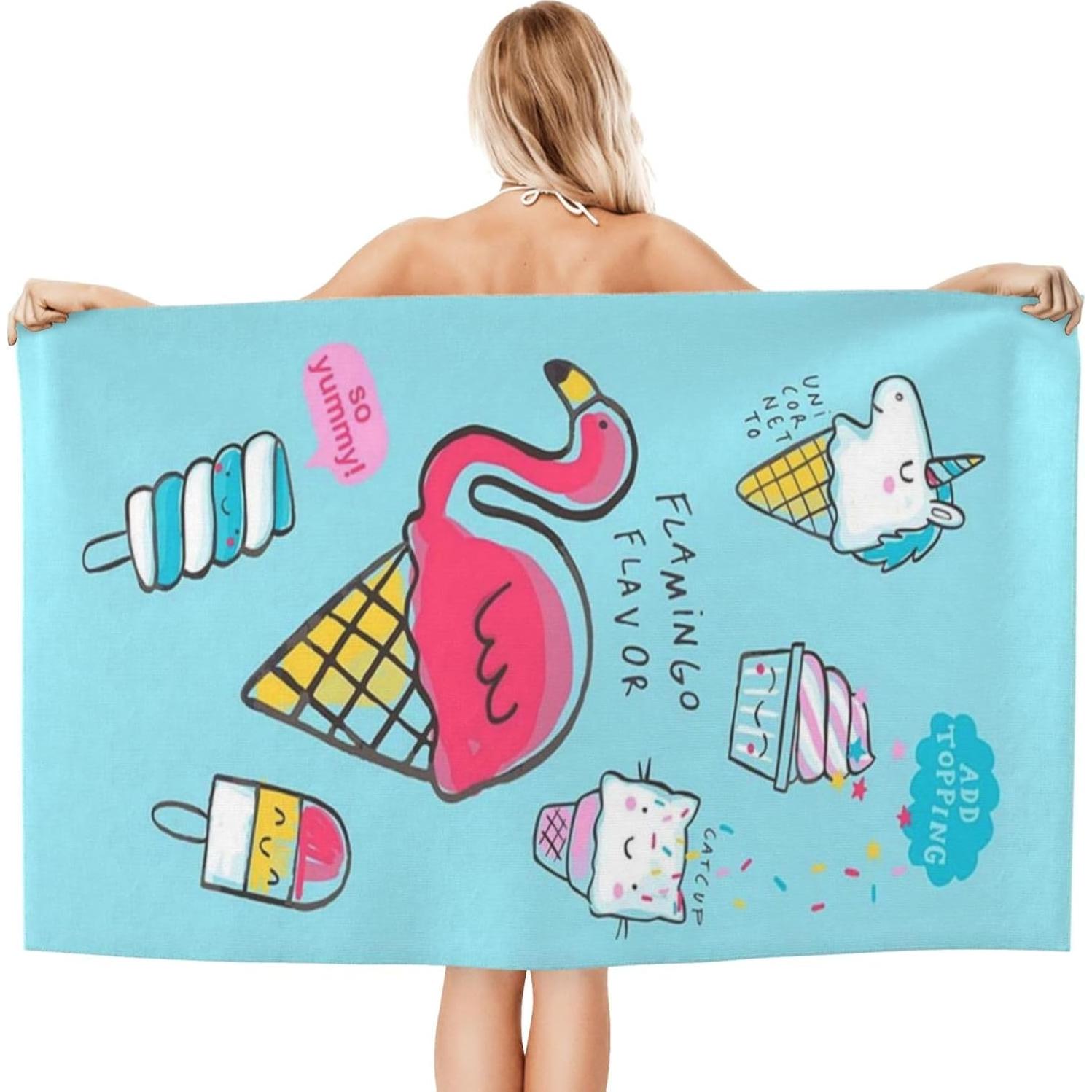 Toalla de Playa LMKLOP Microfibra 76x152 cm Secado Rápido