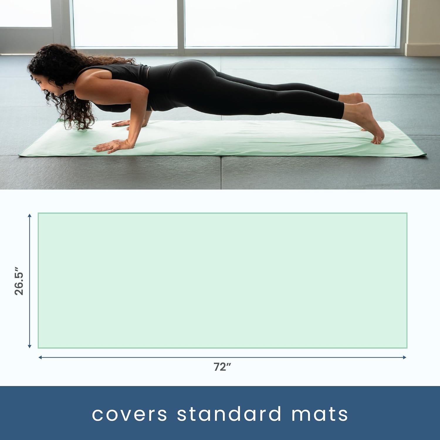 Toalla de Yoga S&T INC. Microfibra Verde Salvia 67x183 cm