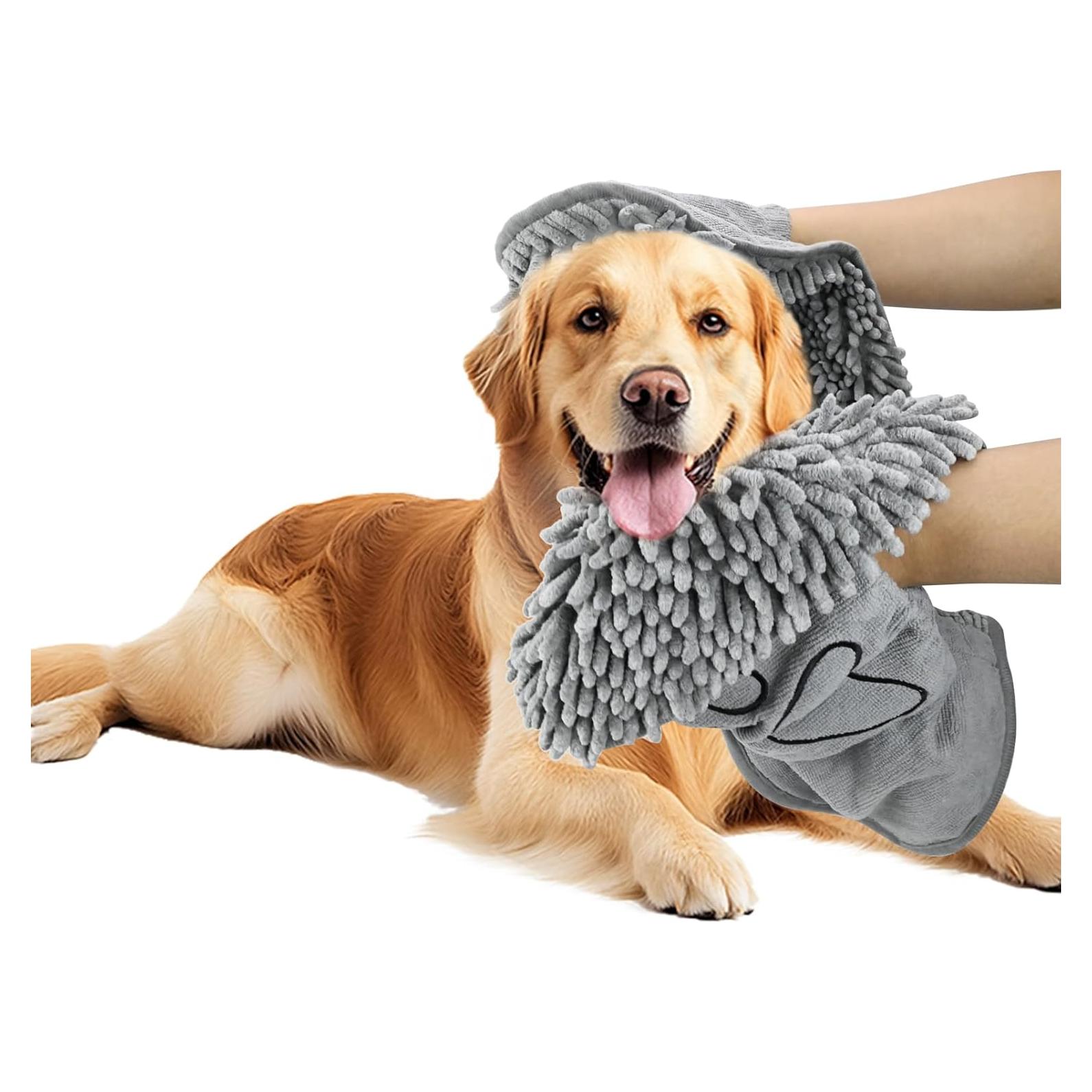 Toalla de Microfibra para Mascotas Puomue 78.74x33.02cm Gris