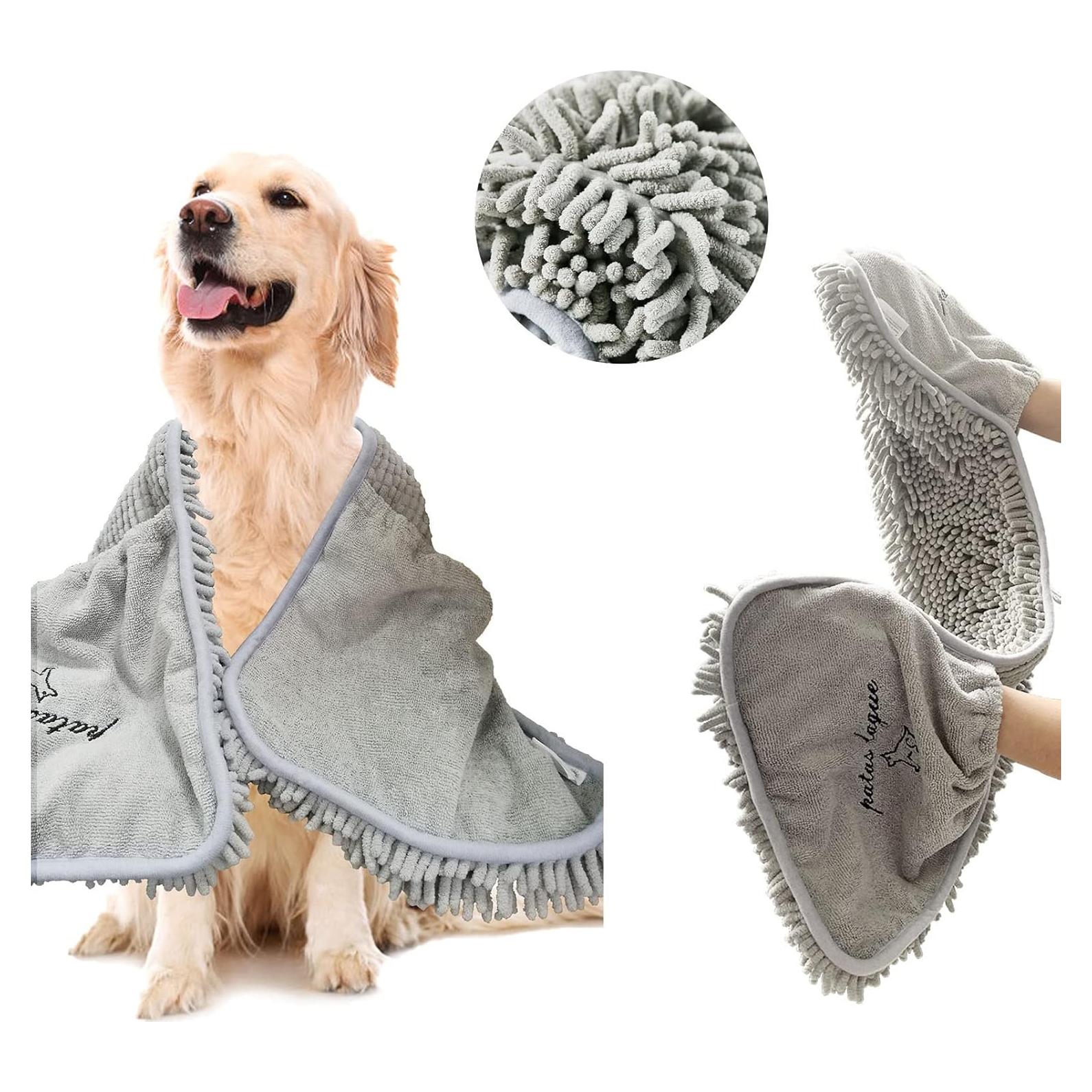 Toalla Absorbente para Perros Patas Lague 88.9x38.1cm Gris