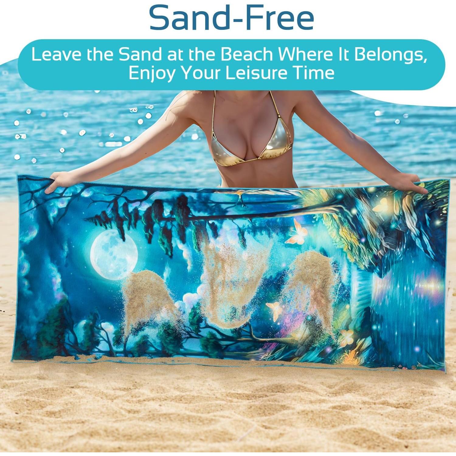 Toalla de Playa Microfibra Lokigo 2 Pack Extra Grande 182.88x81.28cm