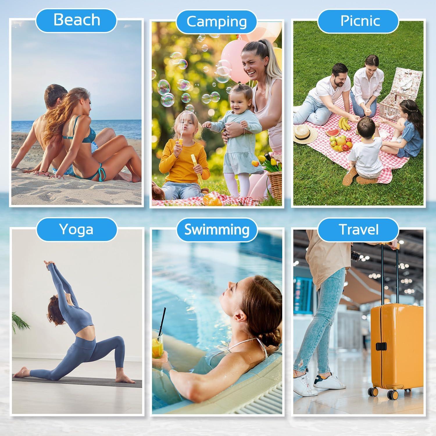 Toalla de Playa Microfibra Lokigo 2 Pack Extra Grande 182.88x81.28cm