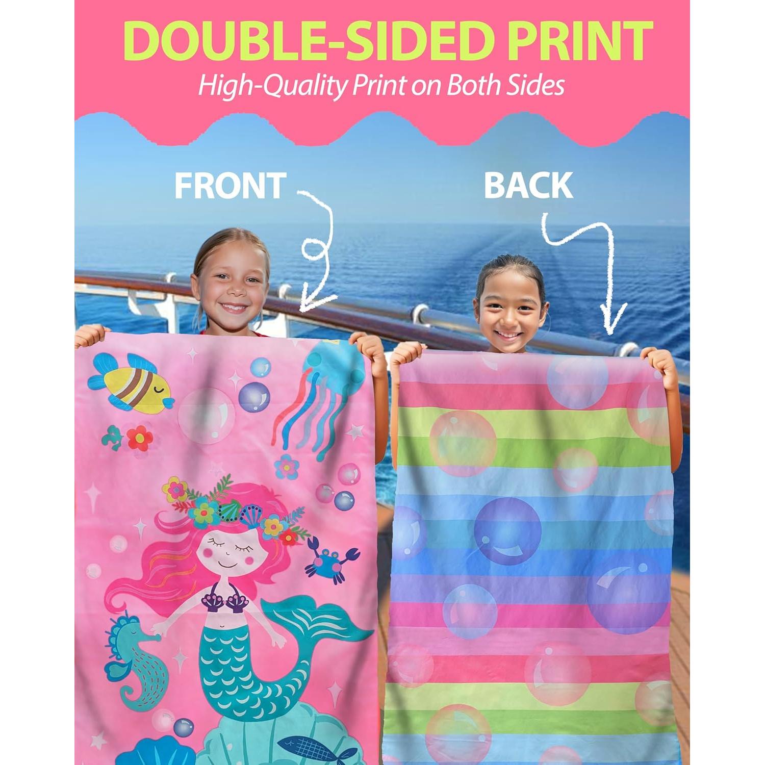 Toalla de Playa Microfibra MintiMango Sirena 152x76cm Secado Rápido