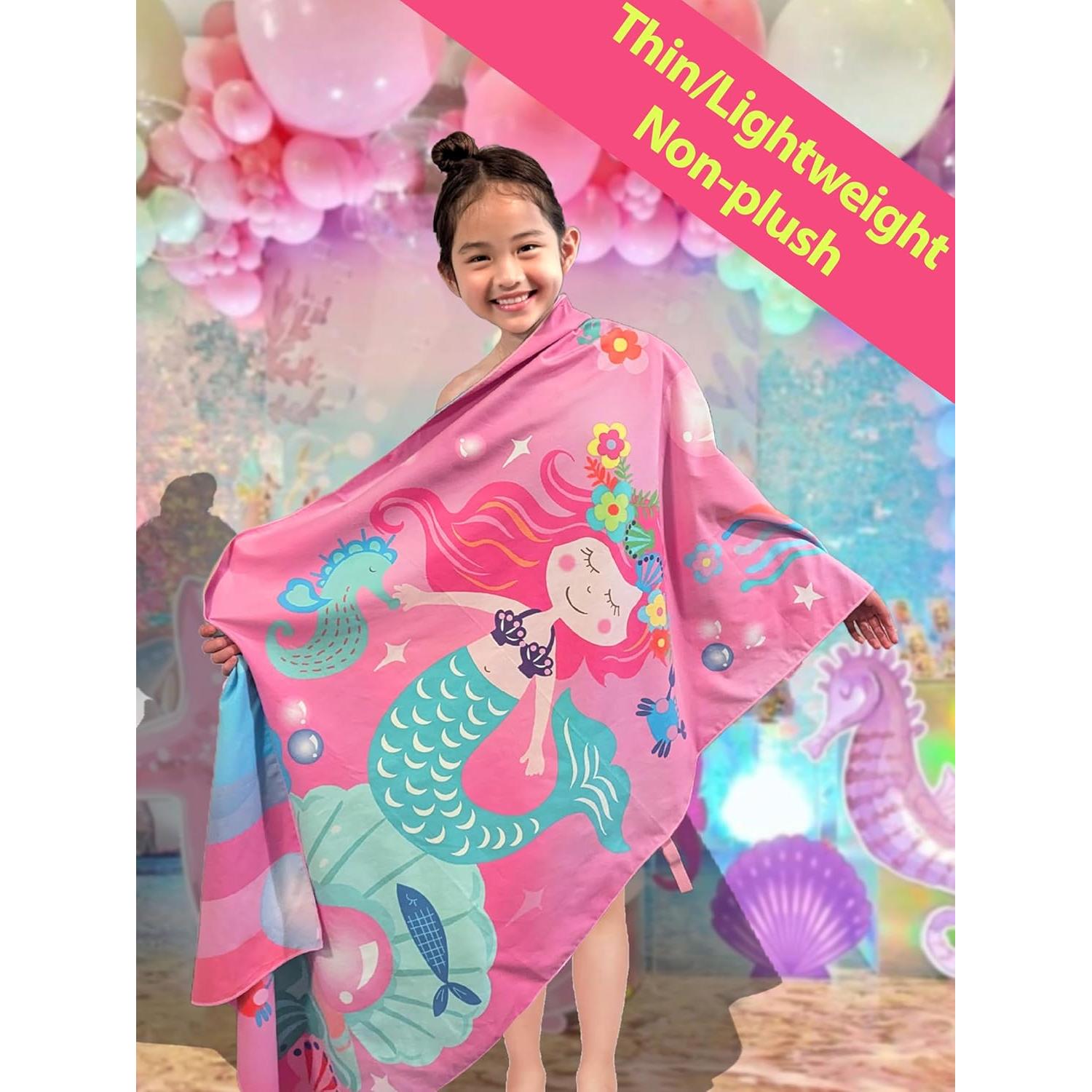 Toalla de Playa Microfibra MintiMango Sirena 152x76cm Secado Rápido