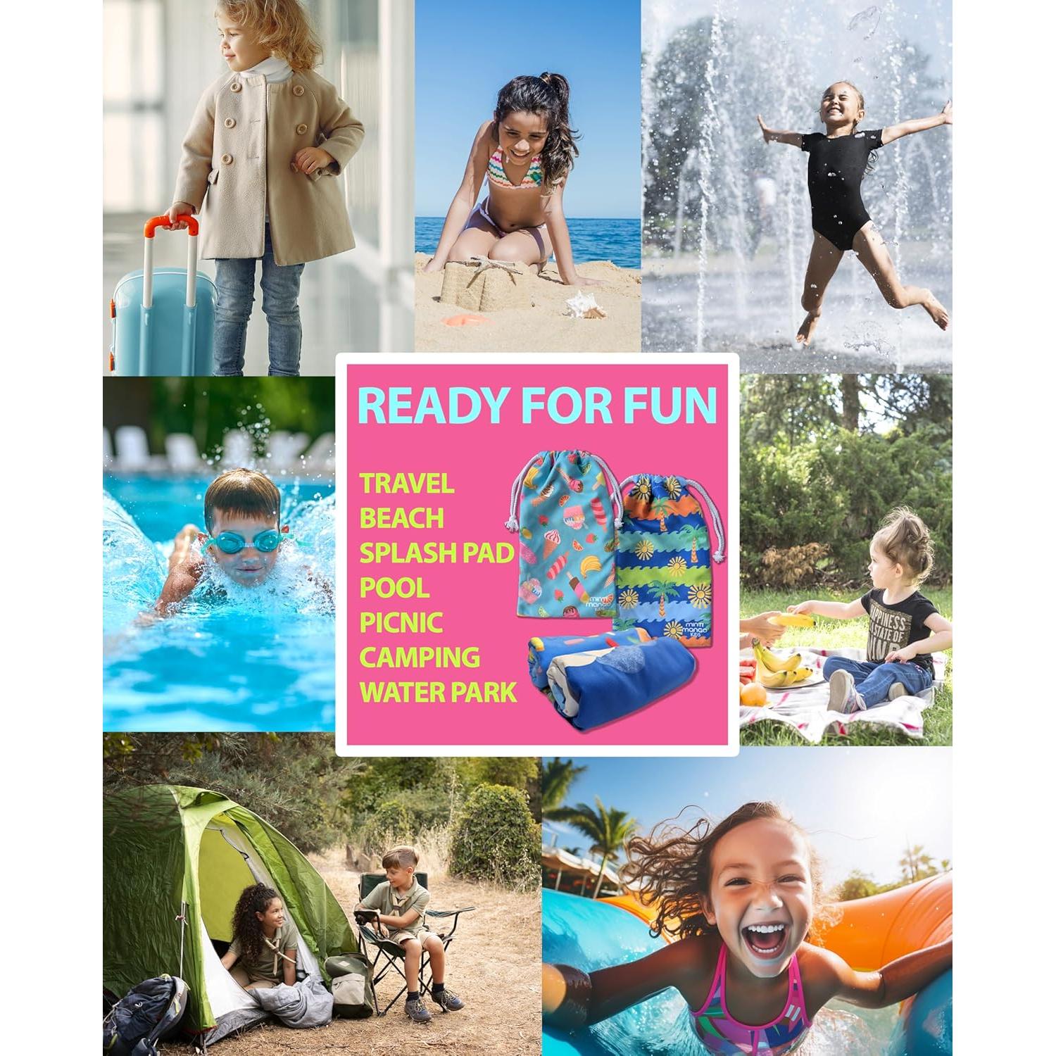 Toalla de Playa Microfibra MintiMango Sirena 152x76cm Secado Rápido