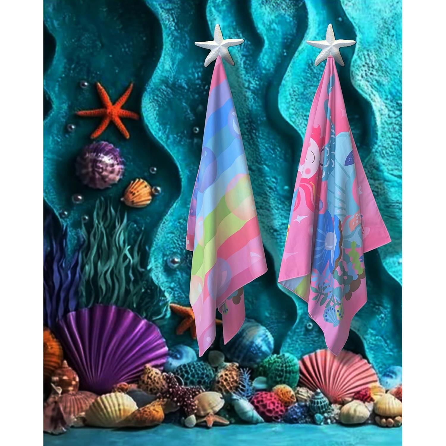 Toalla de Playa Microfibra MintiMango Sirena 152x76cm Secado Rápido