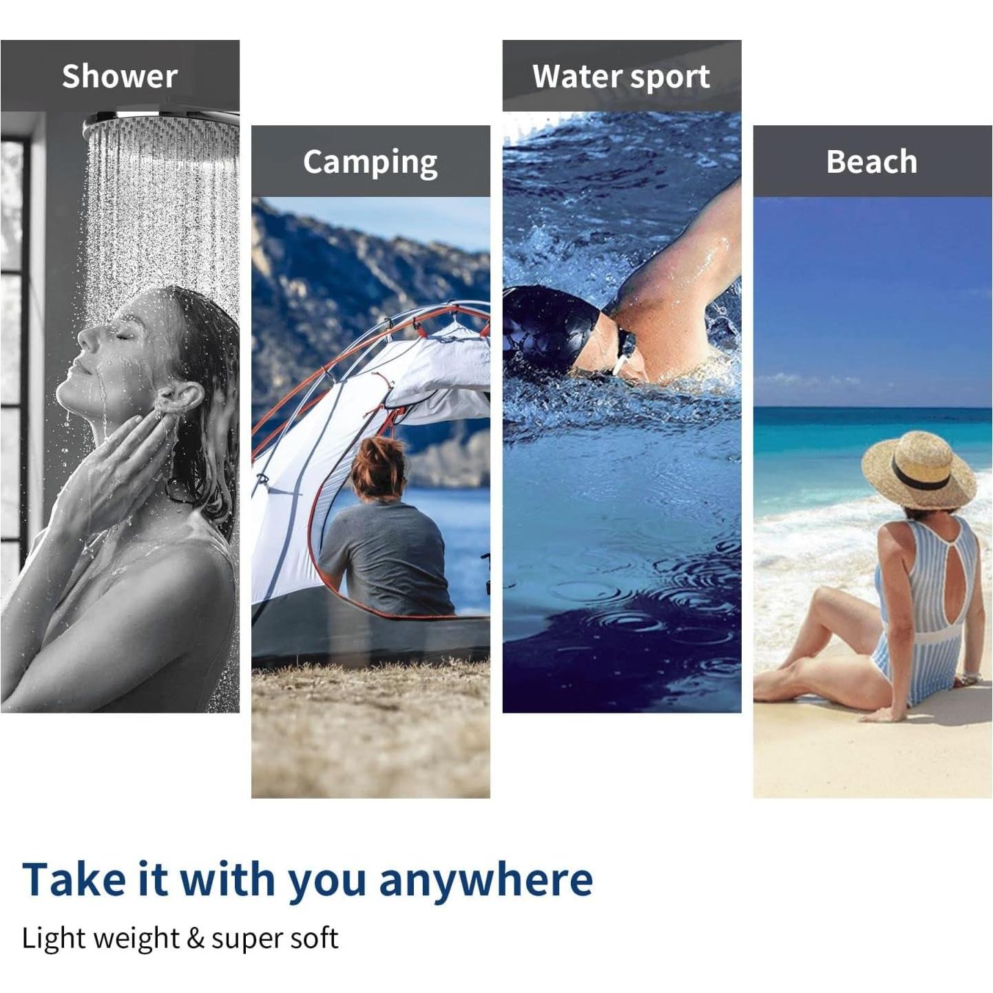 Toalla de Playa HKHEHOP Microfibra 132x81 cm Secado Rápido