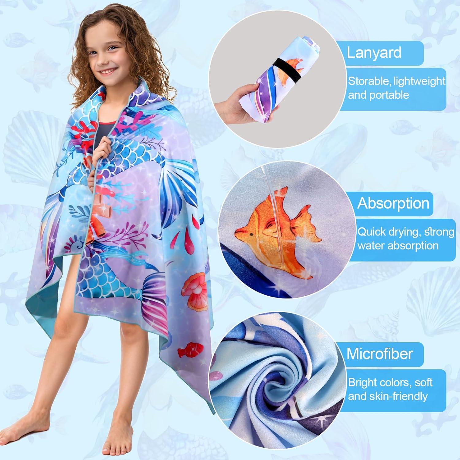 Toalla de Playa MelonBoat Sirena Microfibra 160x80 cm Secado Rápido