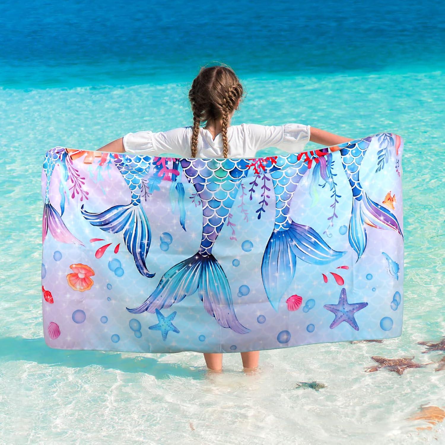 Toalla de Playa MelonBoat Sirena Microfibra 160x80 cm Secado Rápido