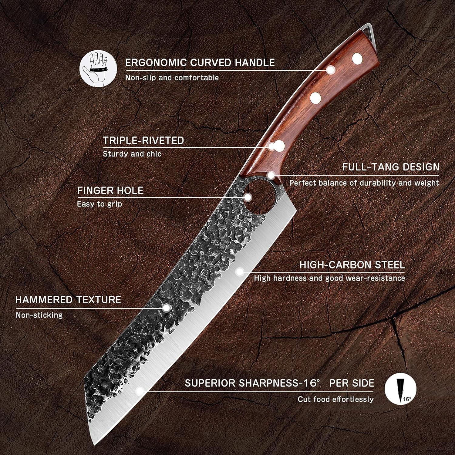 Cuchillo de Chef Dragón Púrpura 21.6 cm Acero Alto Carbono