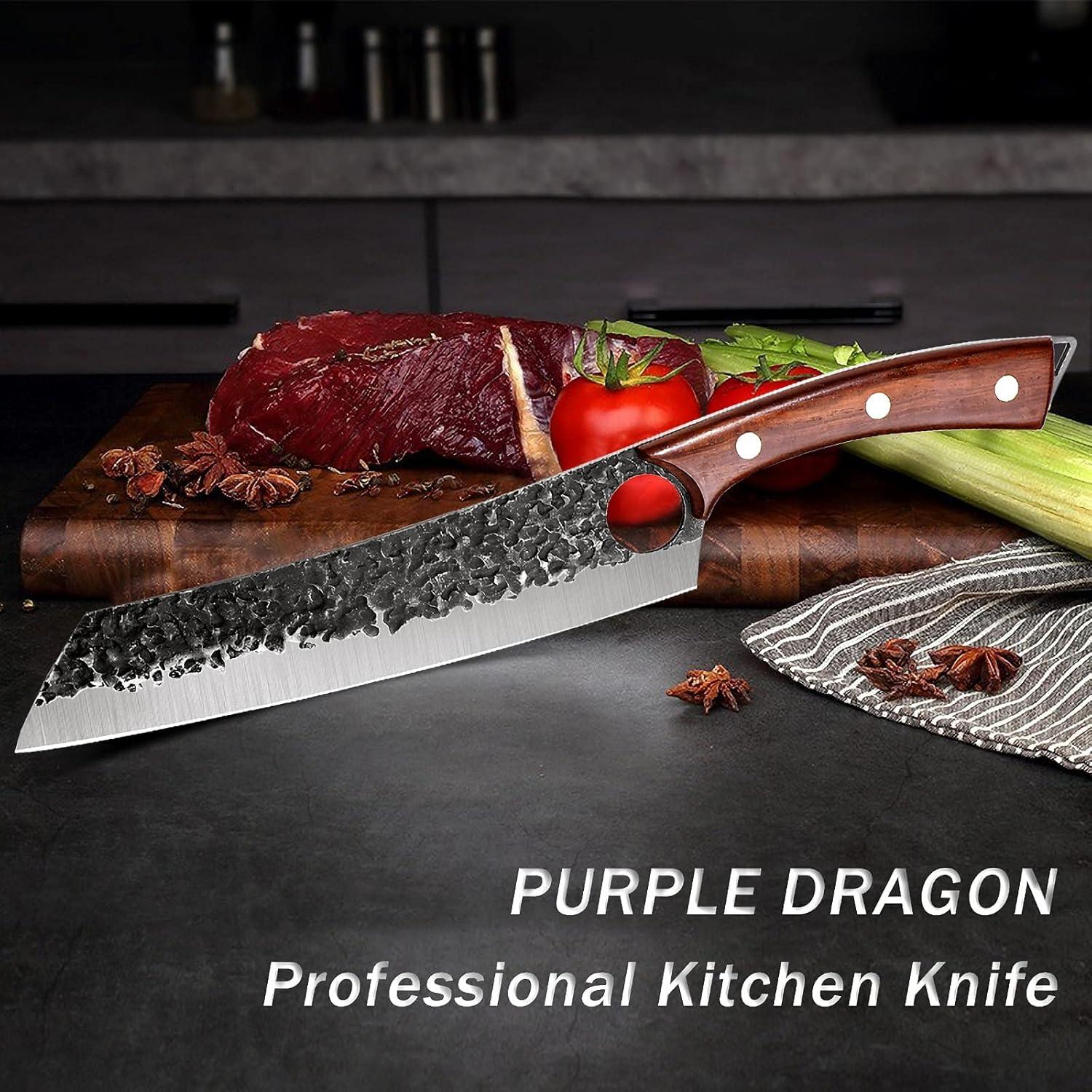 Cuchillo de Chef Dragón Púrpura 21.6 cm Acero Alto Carbono