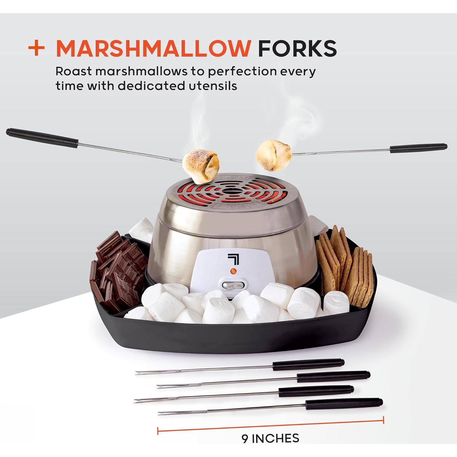 Fabricante de S'mores Eléctrico Sharper Image - Kit 8 Piezas