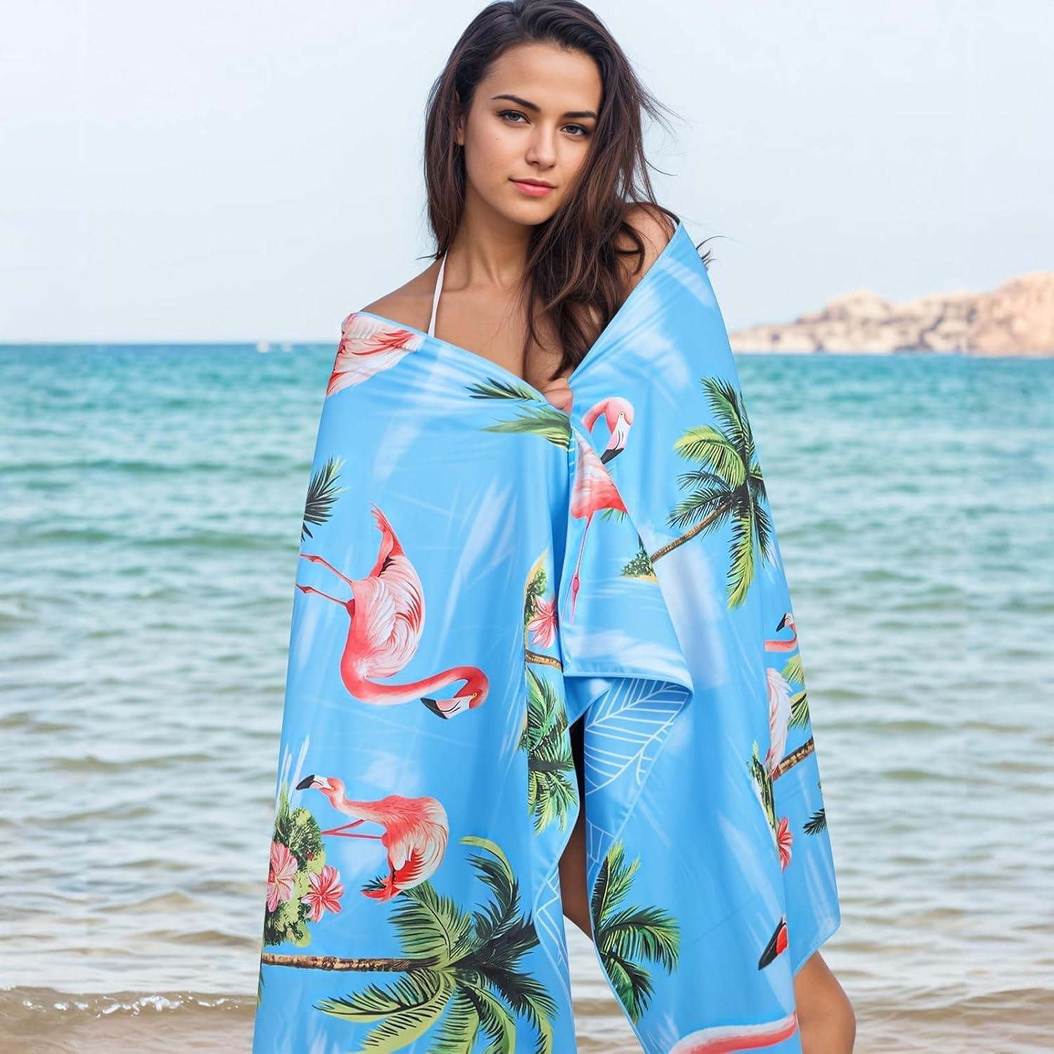 Toalla de Playa Microfibra MelonBoat 180x89cm Flamencos