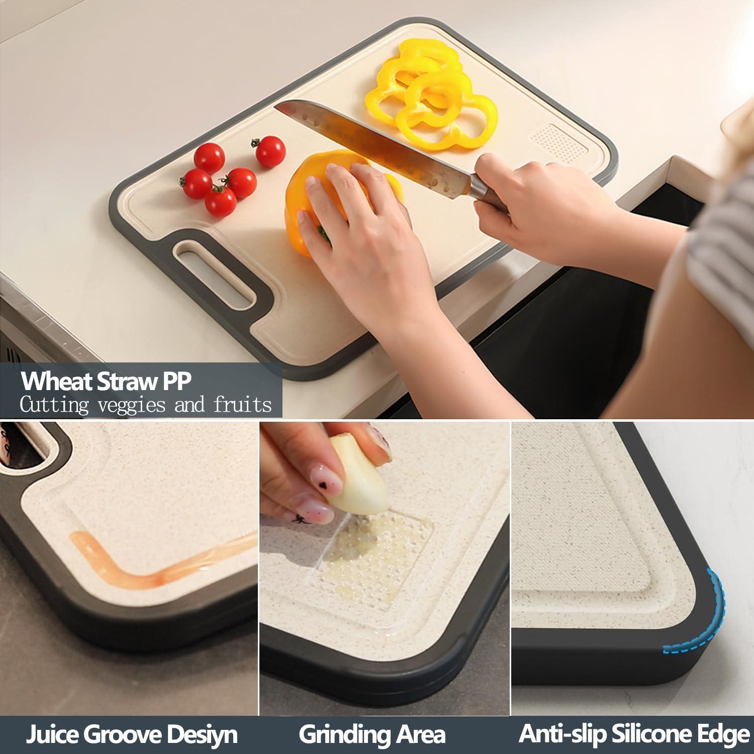 Tabla de Cortar Doble Cara Tonjefor Acero Inoxidable 40.6x27.9 cm