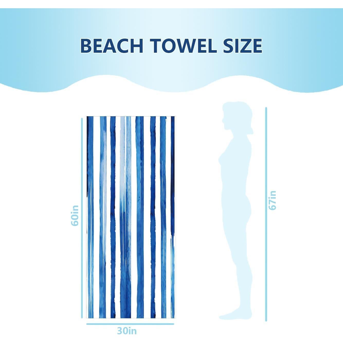 Toalla de Playa ROLJZTY Microfibra 152x76 cm Secado Rápido