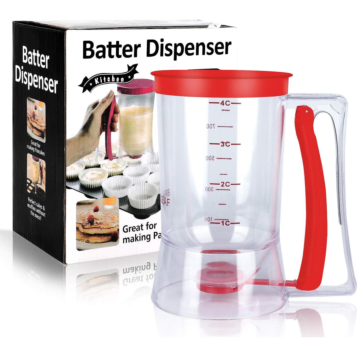 Dispensador de Masa para Pancakes BBSTARZ 900ml Rojo