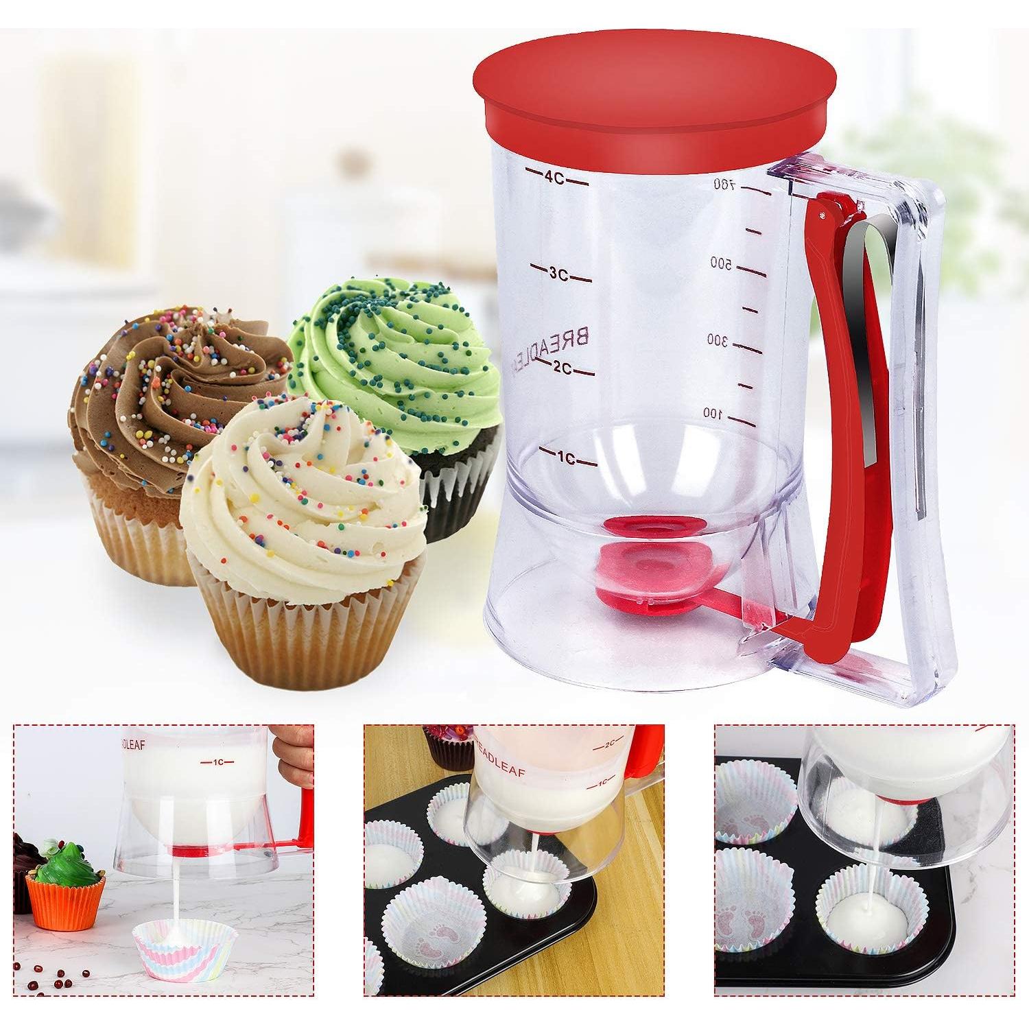 Dispensador de Masa para Pancakes BBSTARZ 900ml Rojo
