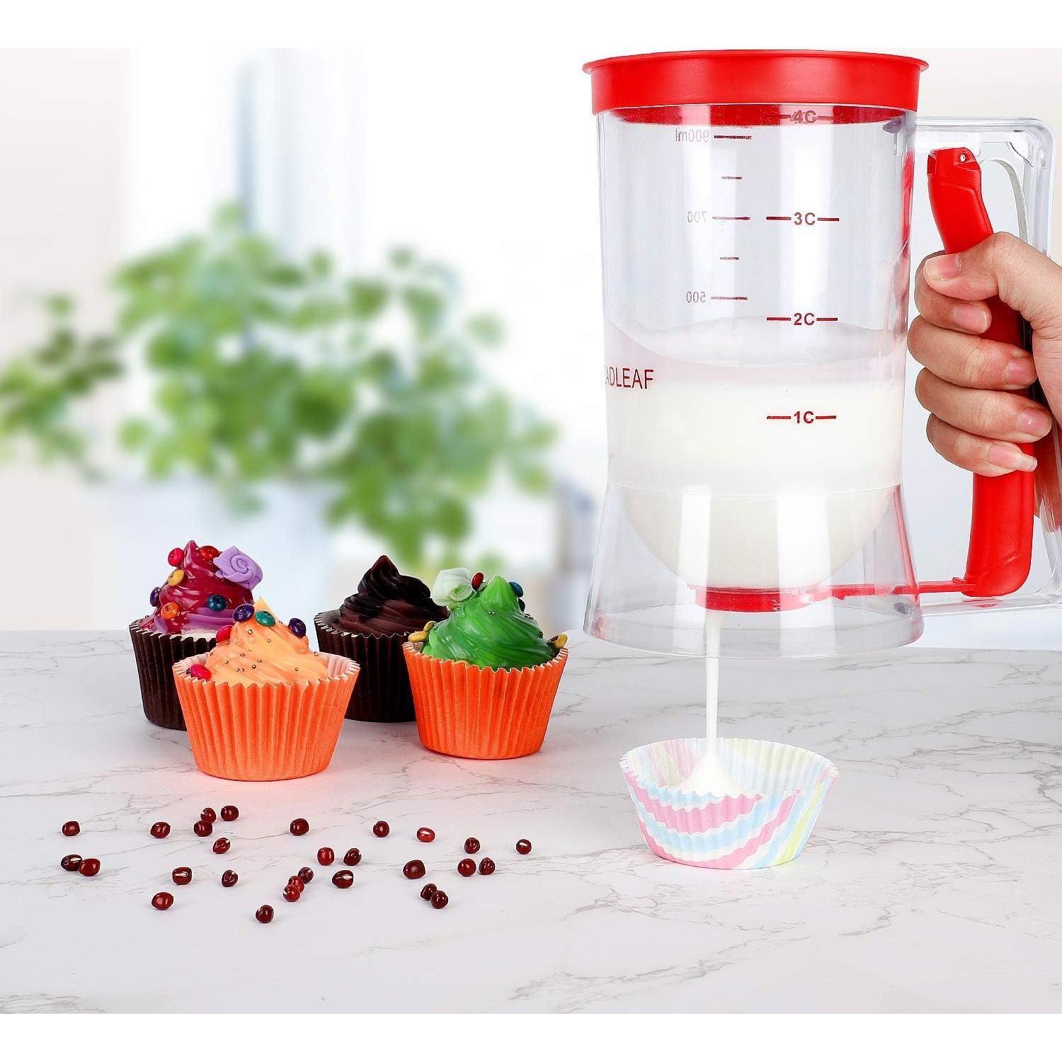 Dispensador de Masa para Pancakes BBSTARZ 900ml Rojo