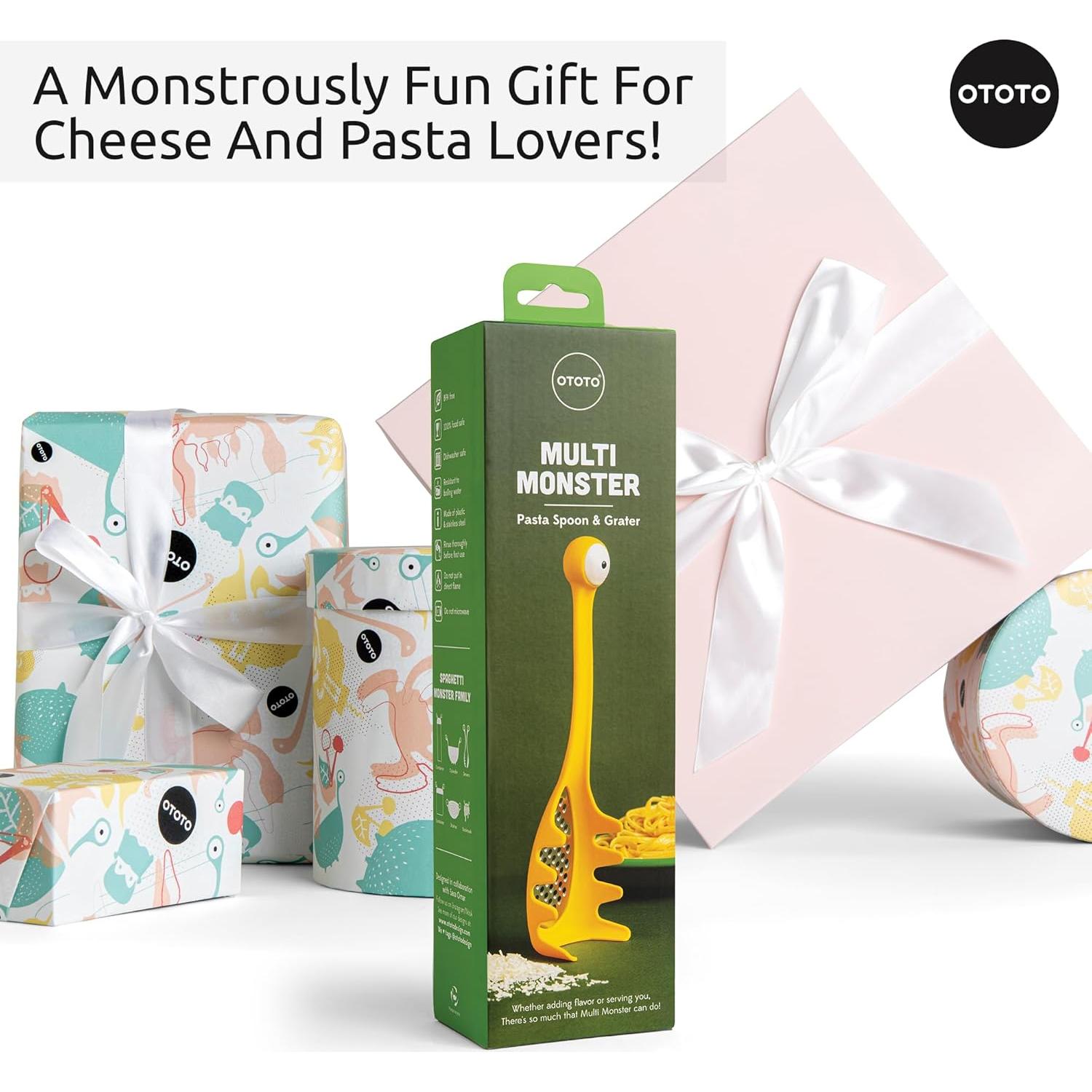 Cuchara de Pasta 2 en 1 OTOTO Multi Monster - Amarillo