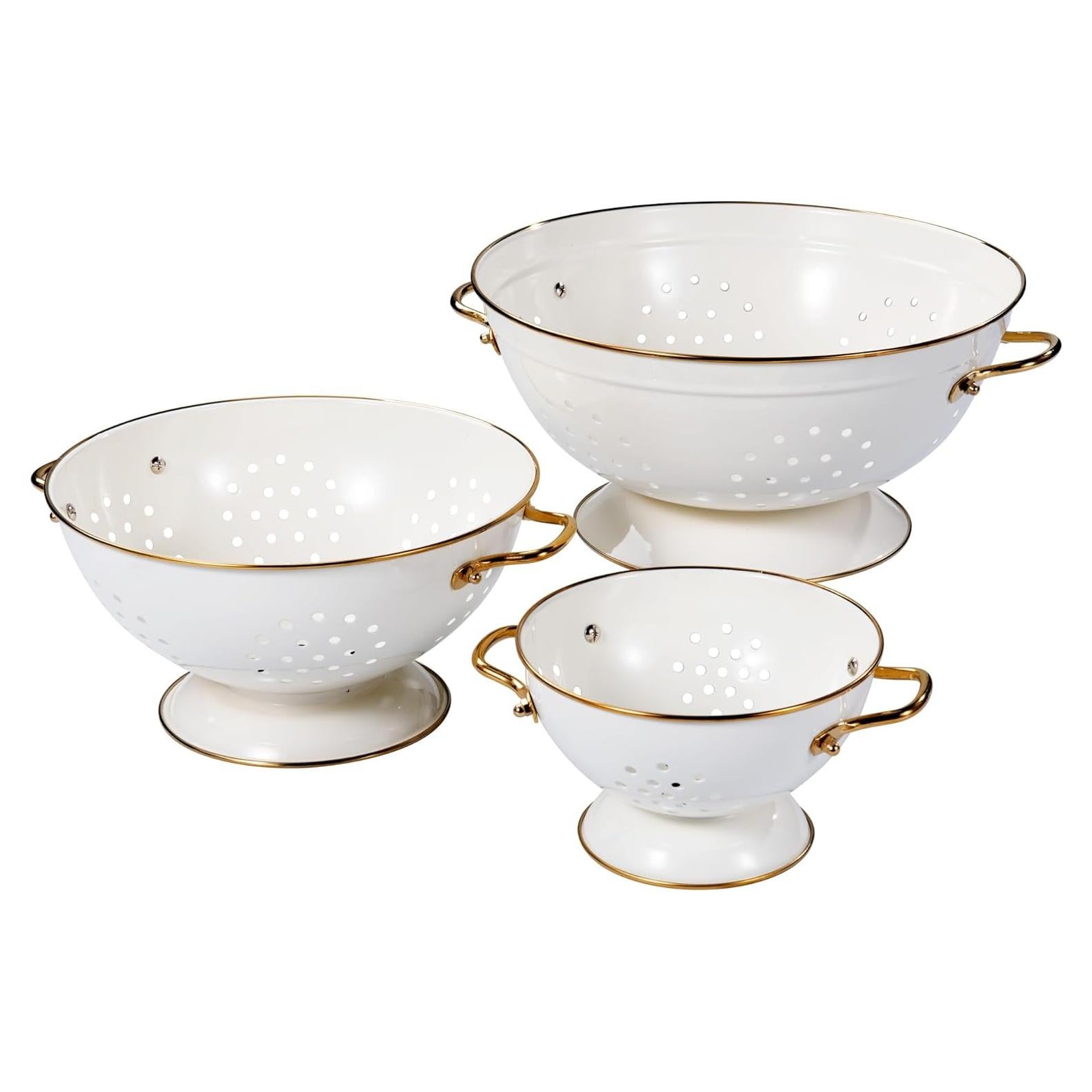 Juego de Coladores de Metal BeFare 3 Piezas 1.62 kg Crema